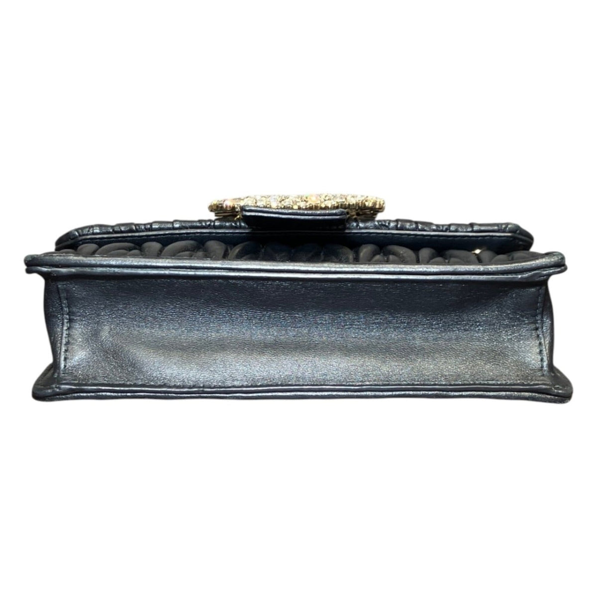 Miu Miu Brown Leather Metal Shoulder Bag (Pre-Owned)