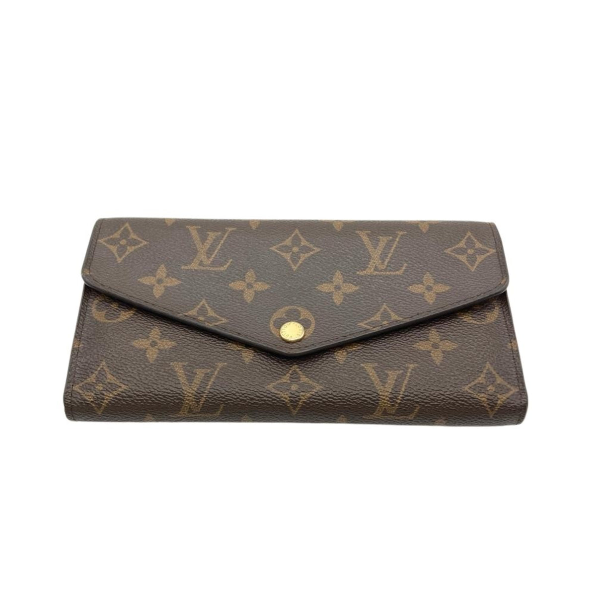 Louis Vuitton Brown Monogram Canvas Long Wallet (Tri-Fold) (Pre-Owned)