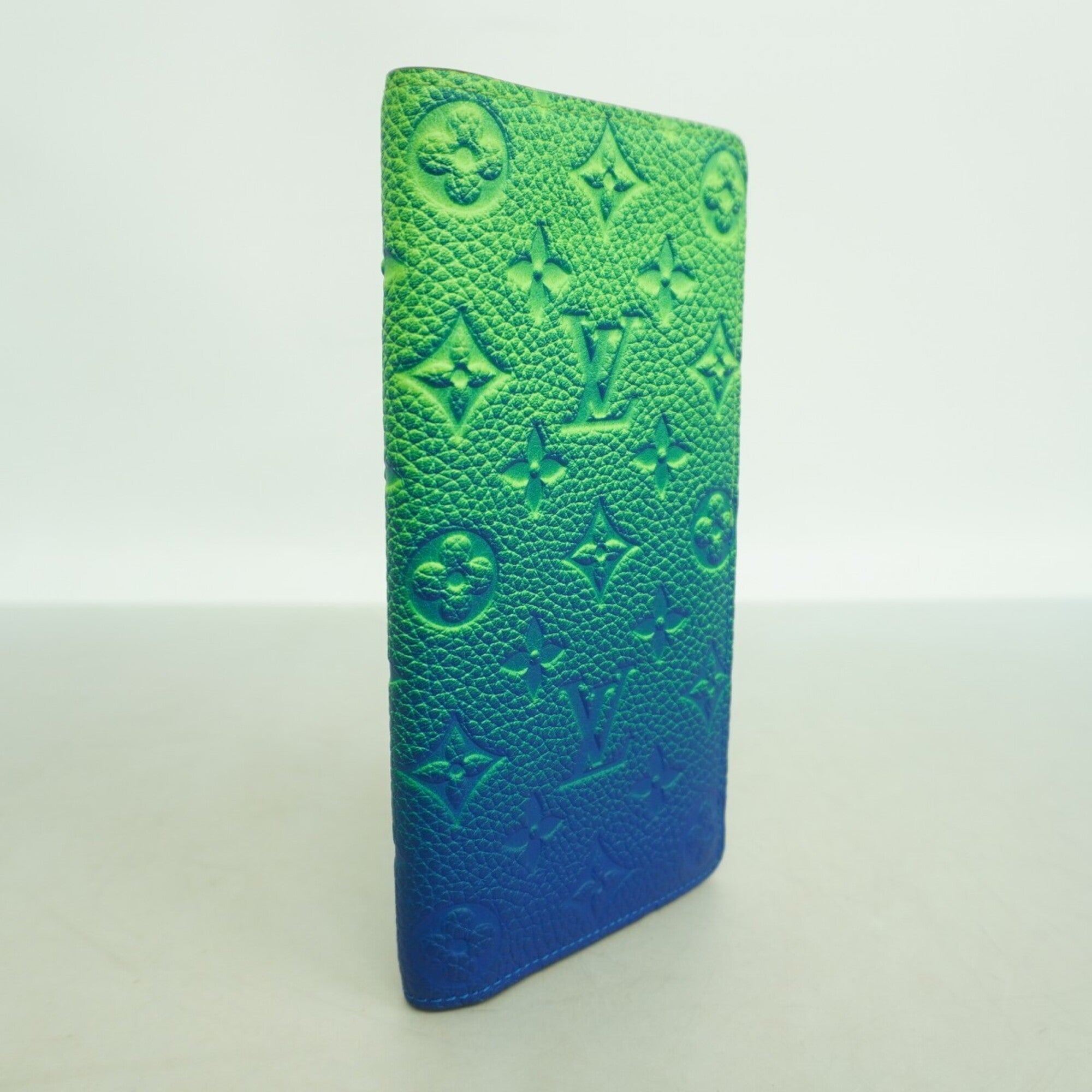 Louis Vuitton Blue Green Long Wallet (Bi-Fold) (Pre-Owned)