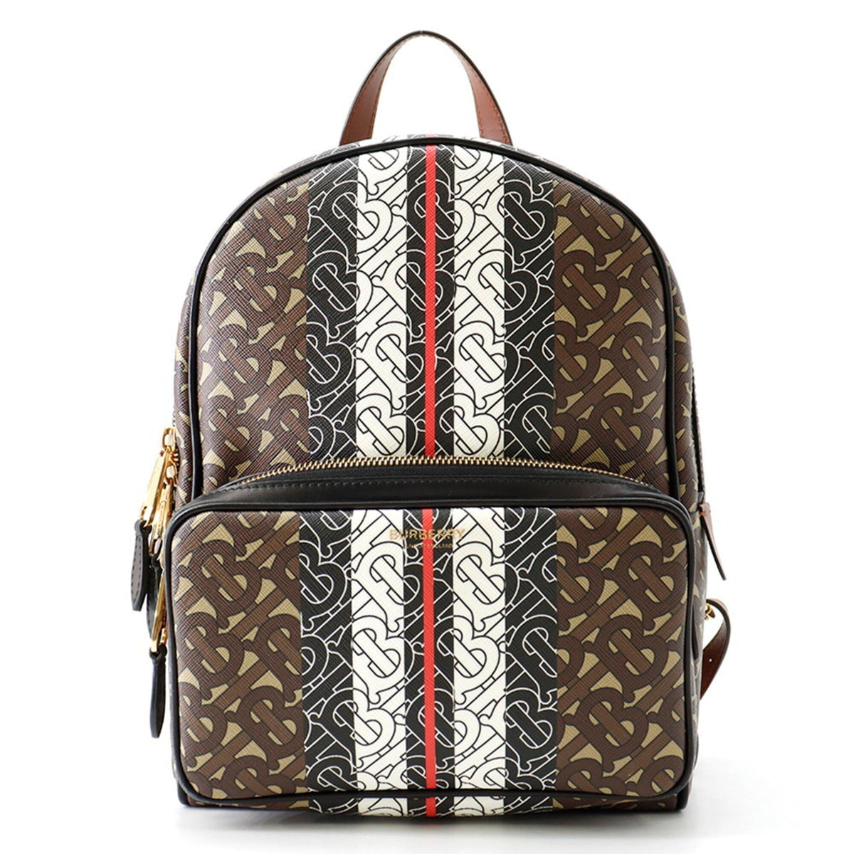 Burberry Brown Multi-Color Pvc Leather Backpack (Pre-Owned)