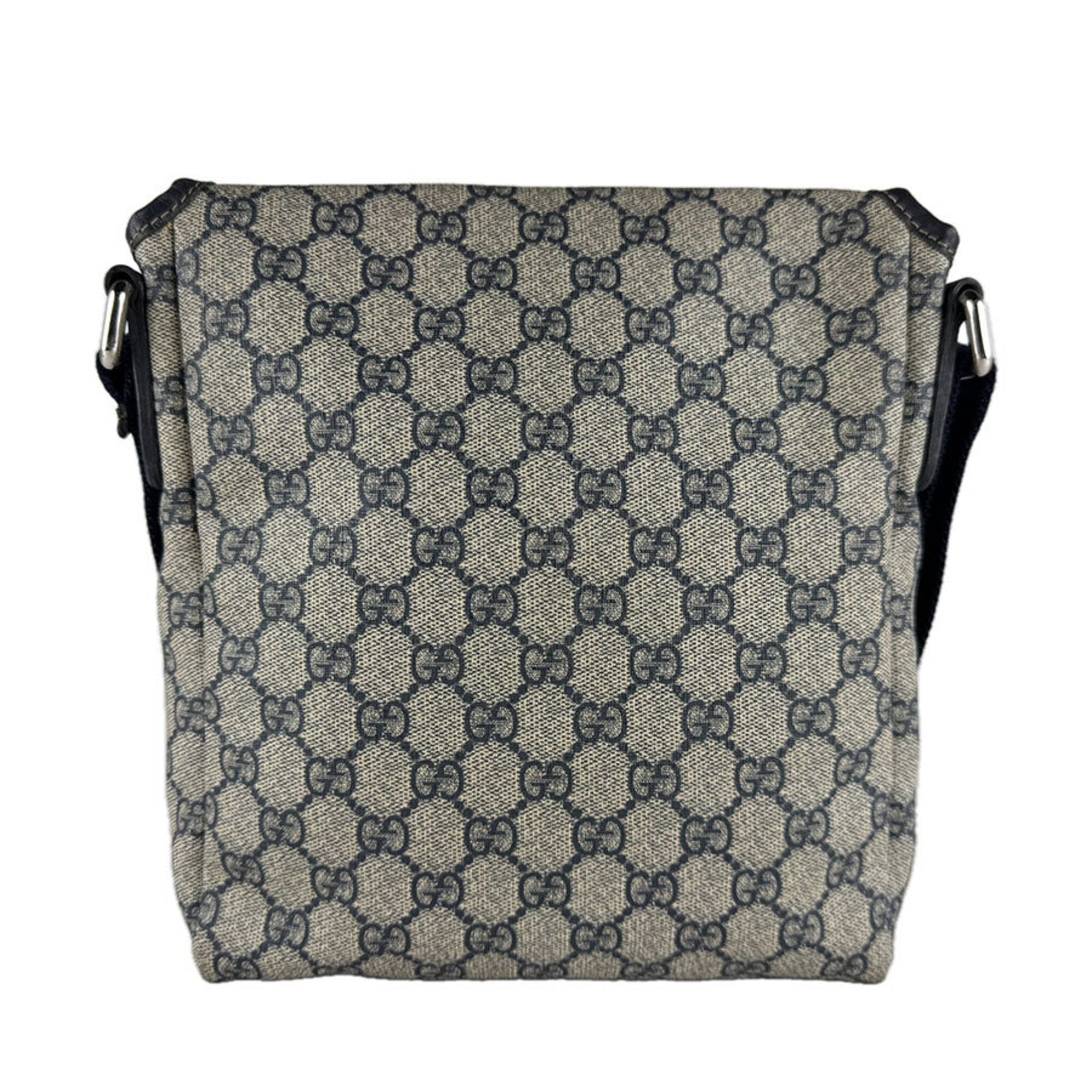 Gucci Navy Gg Supreme Shoulder Bag (Pre-Owned)