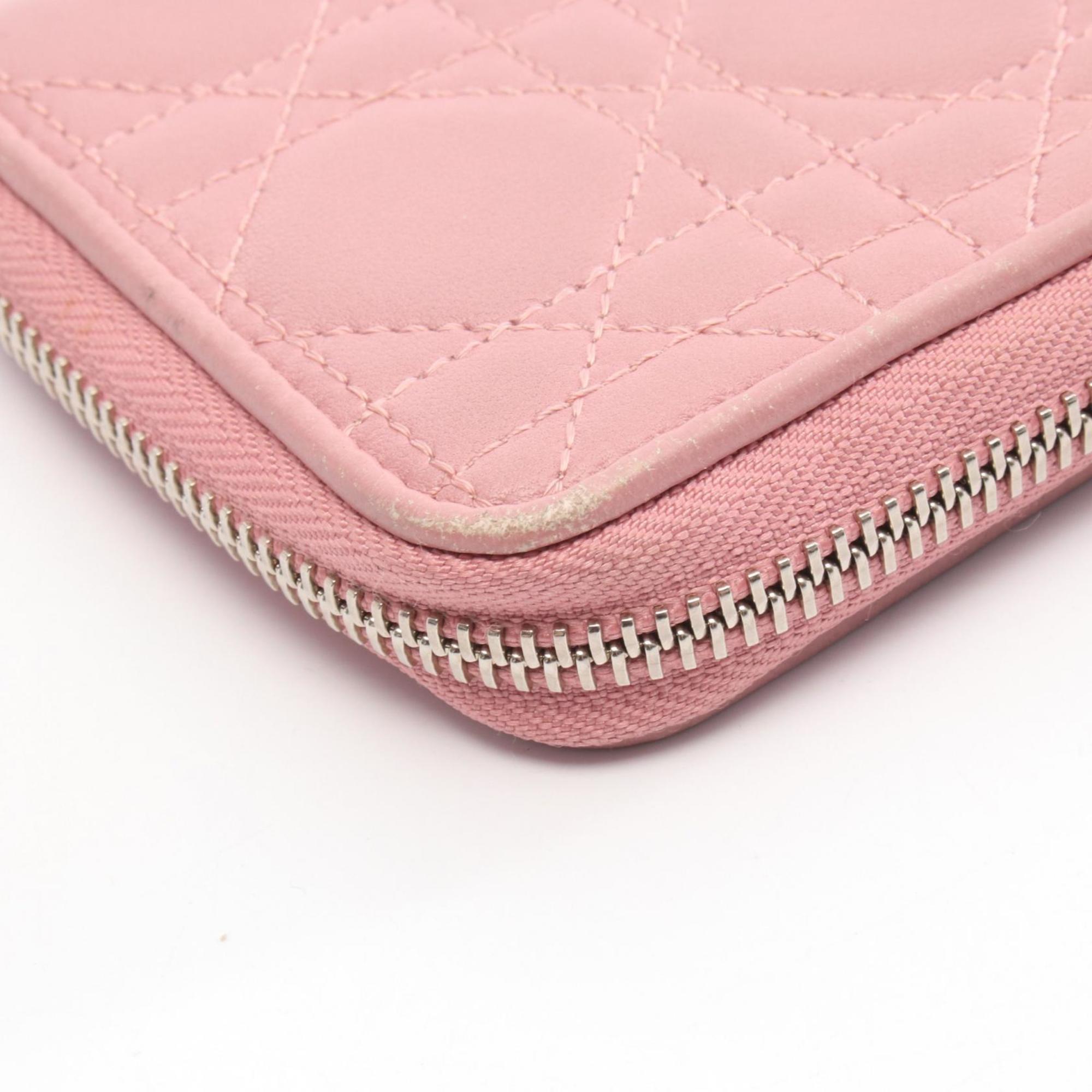 Christian Dior Pink Leather Wallet (Bi-Fold) (Pre-Owned)