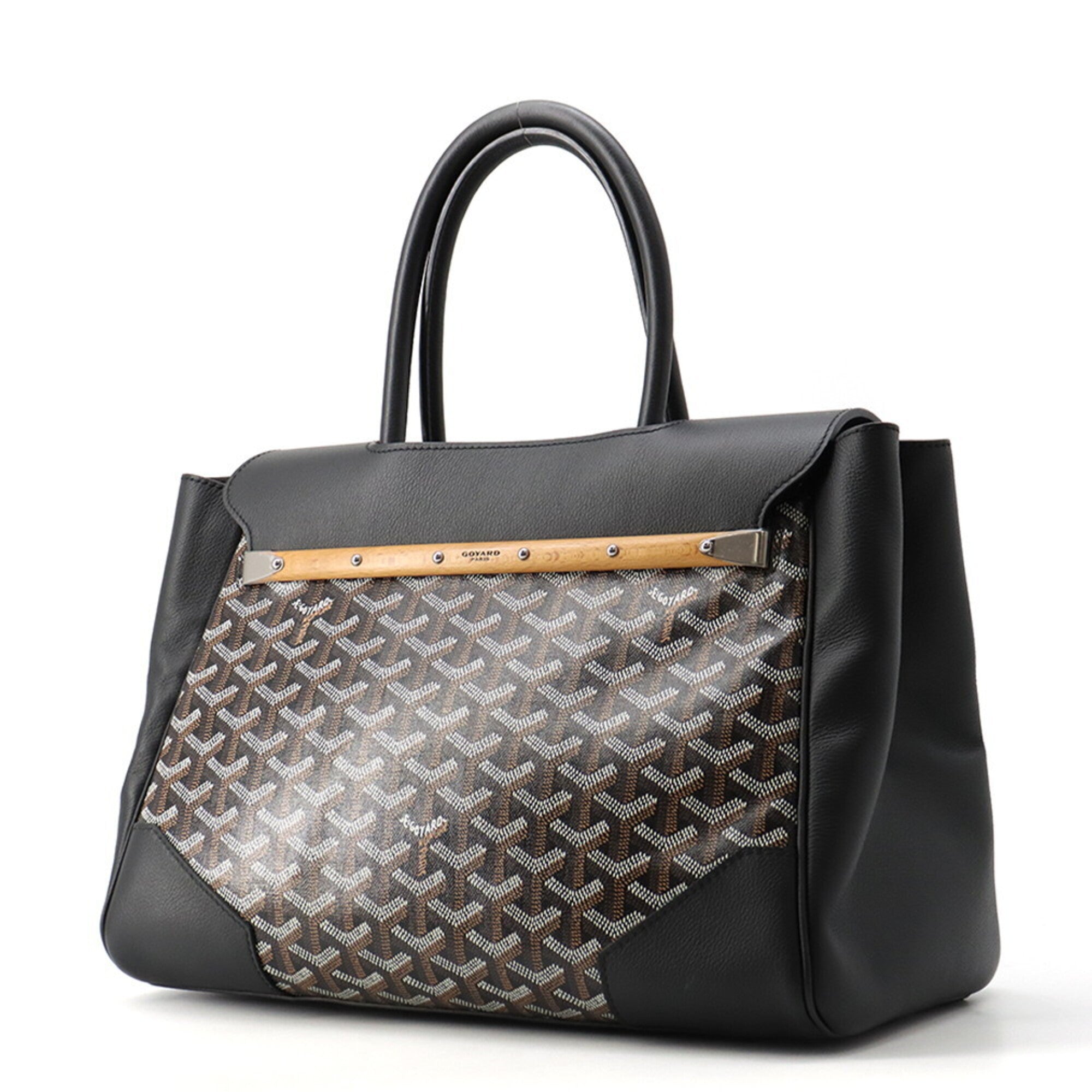 Goyard Black Leather Handbag (Pre-Owned)