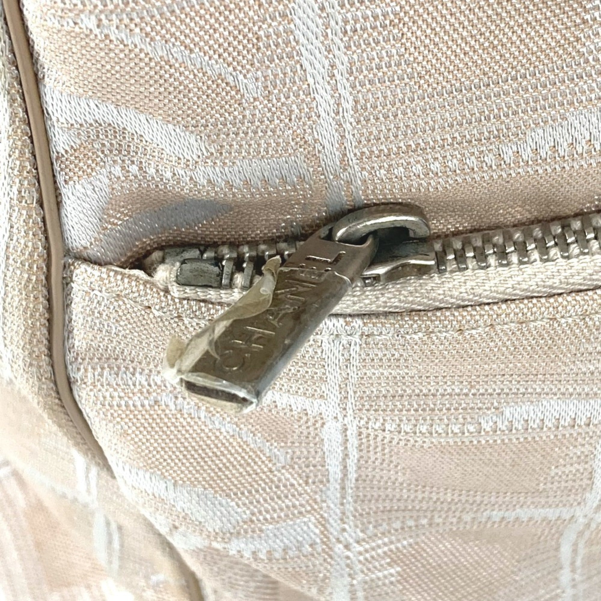 Chanel New Travel Line Beige Nylon Leather Backpack (Pre-Owned)