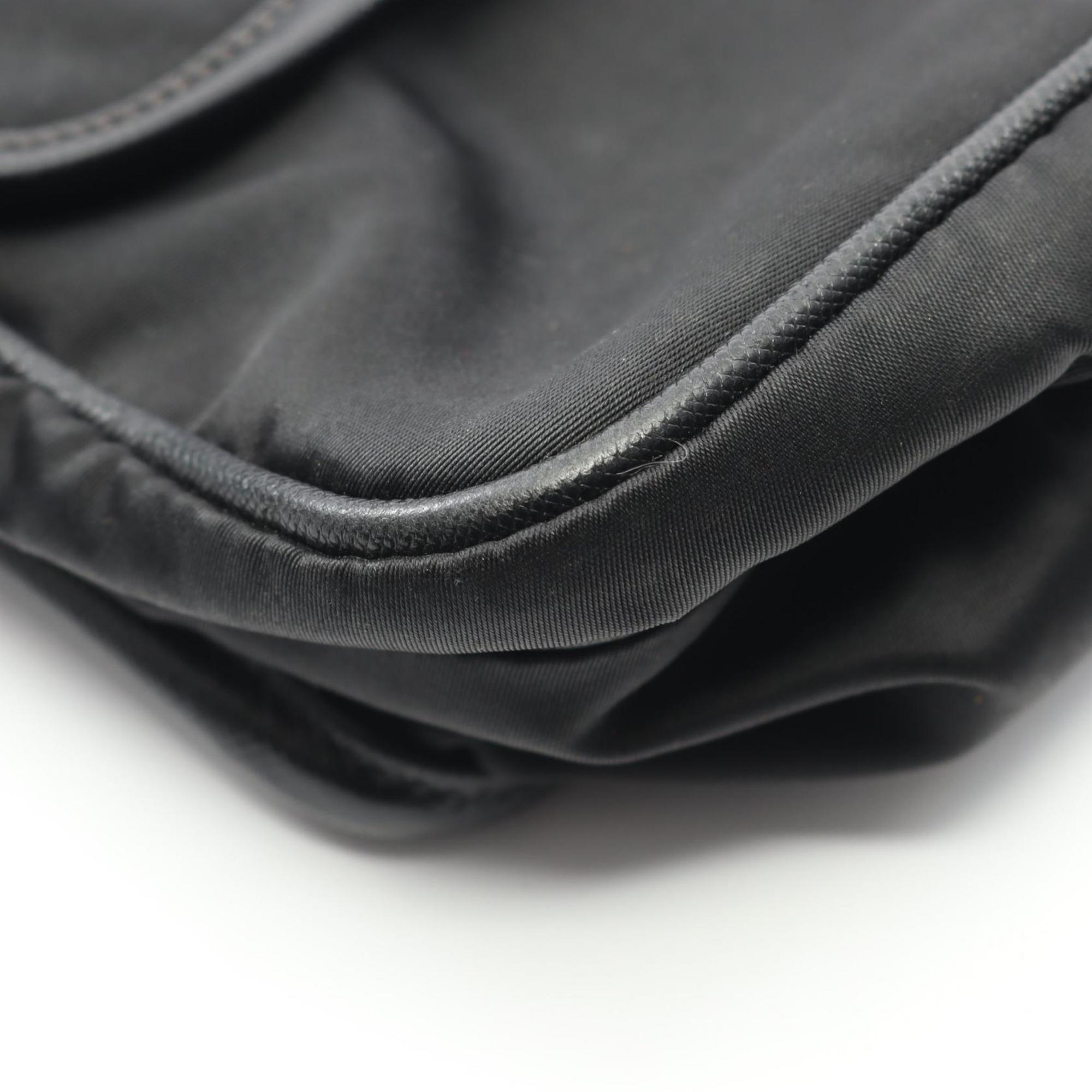 Prada Black Nylon Saffiano Triangle Shoulder Bag (Pre-Owned)