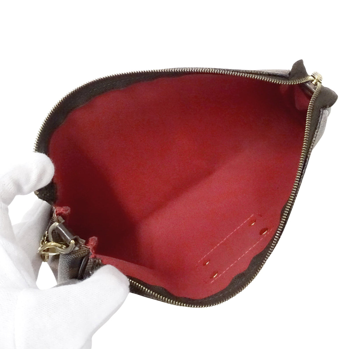 Louis Vuitton Damier Canvas Ebene Damier Canvas Handbag Pouch Shoulder Bag (Pre-Owned)
