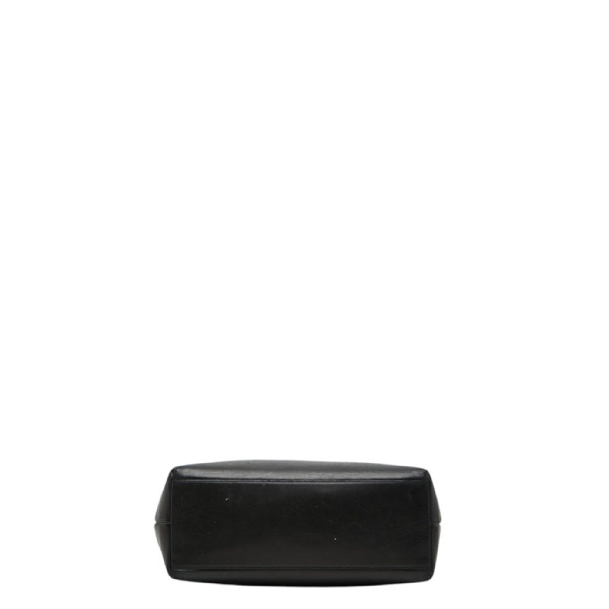 Chanel Black Leather Handbag Tote Bag (Pre-Owned)