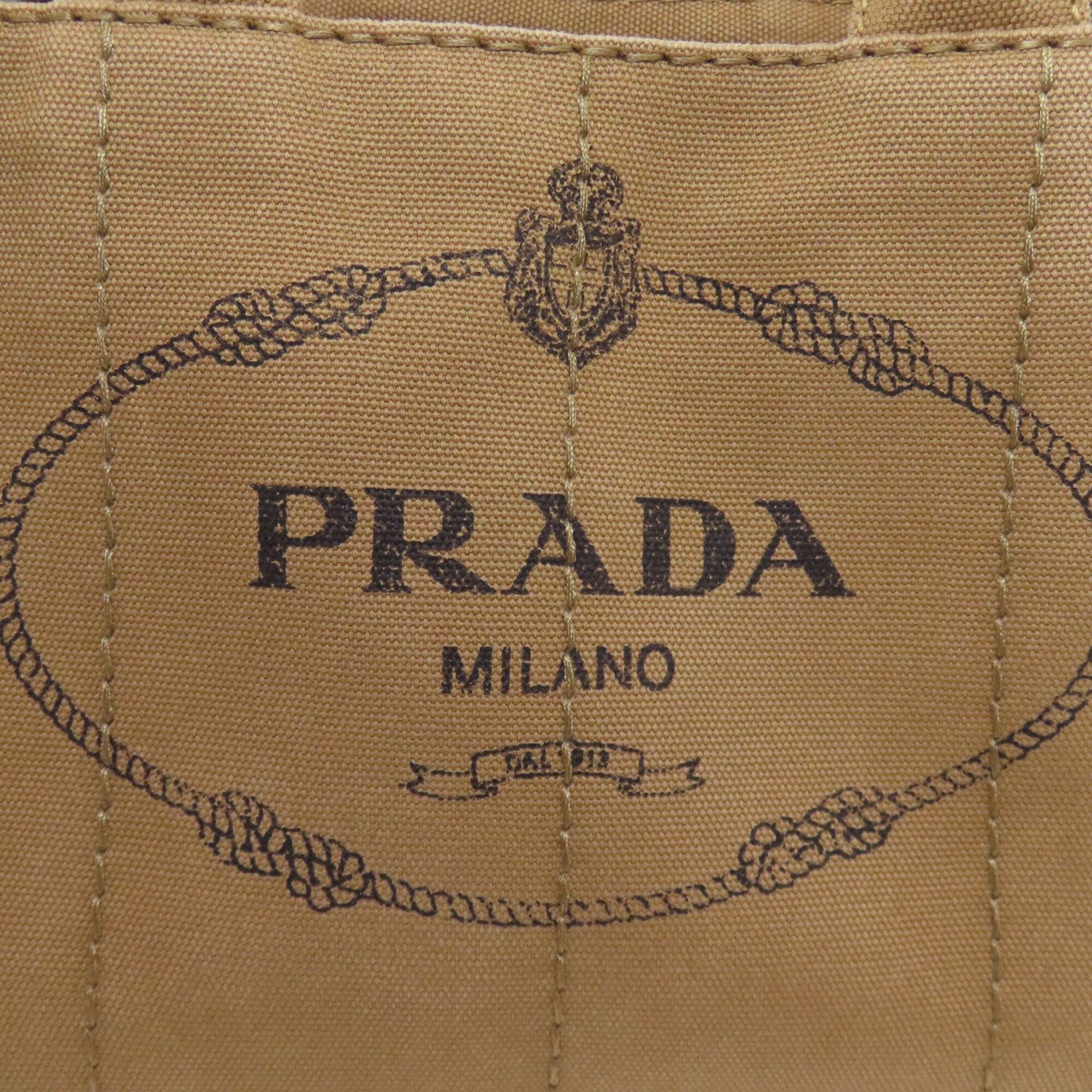 Prada Brown Canvas Handbag (Pre-Owned)