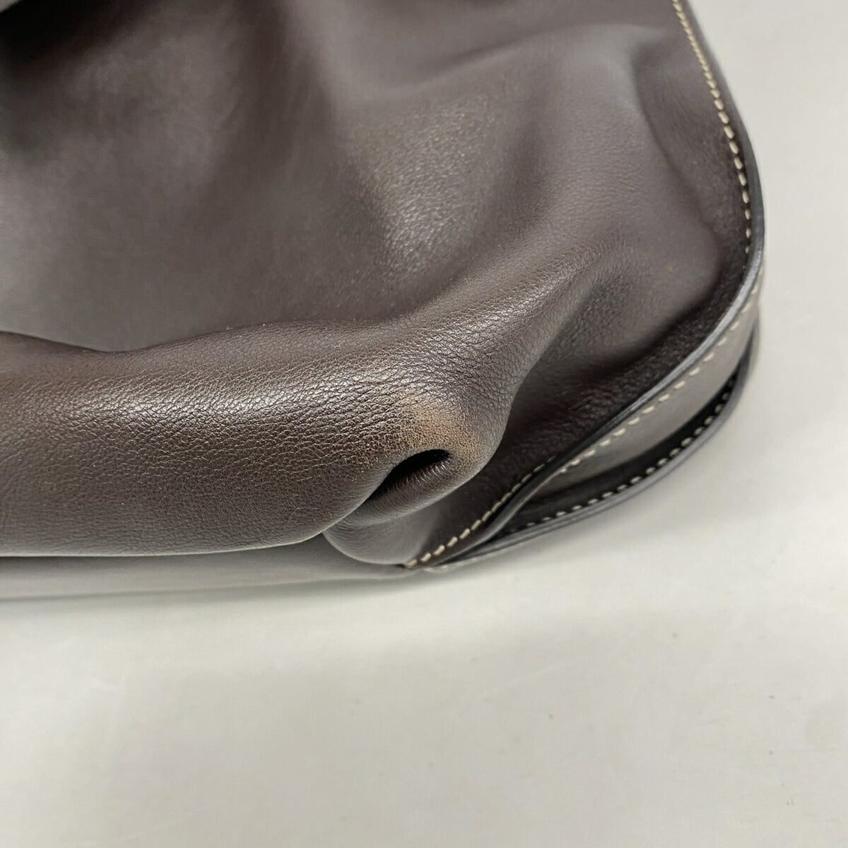 Celine Dark Brown Leather Tote Bag (Pre-Owned)