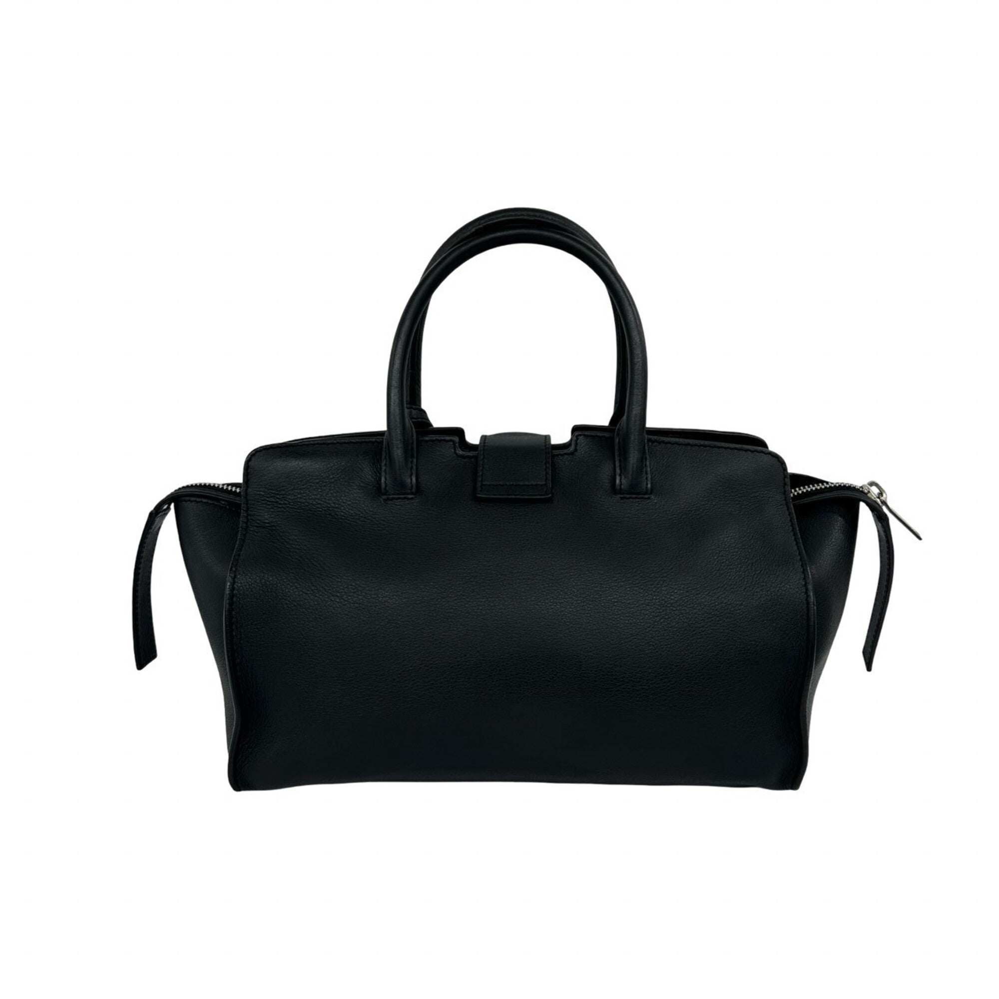 Saint Laurent Black Leather Handbag Shoulder Bag (Pre-Owned)