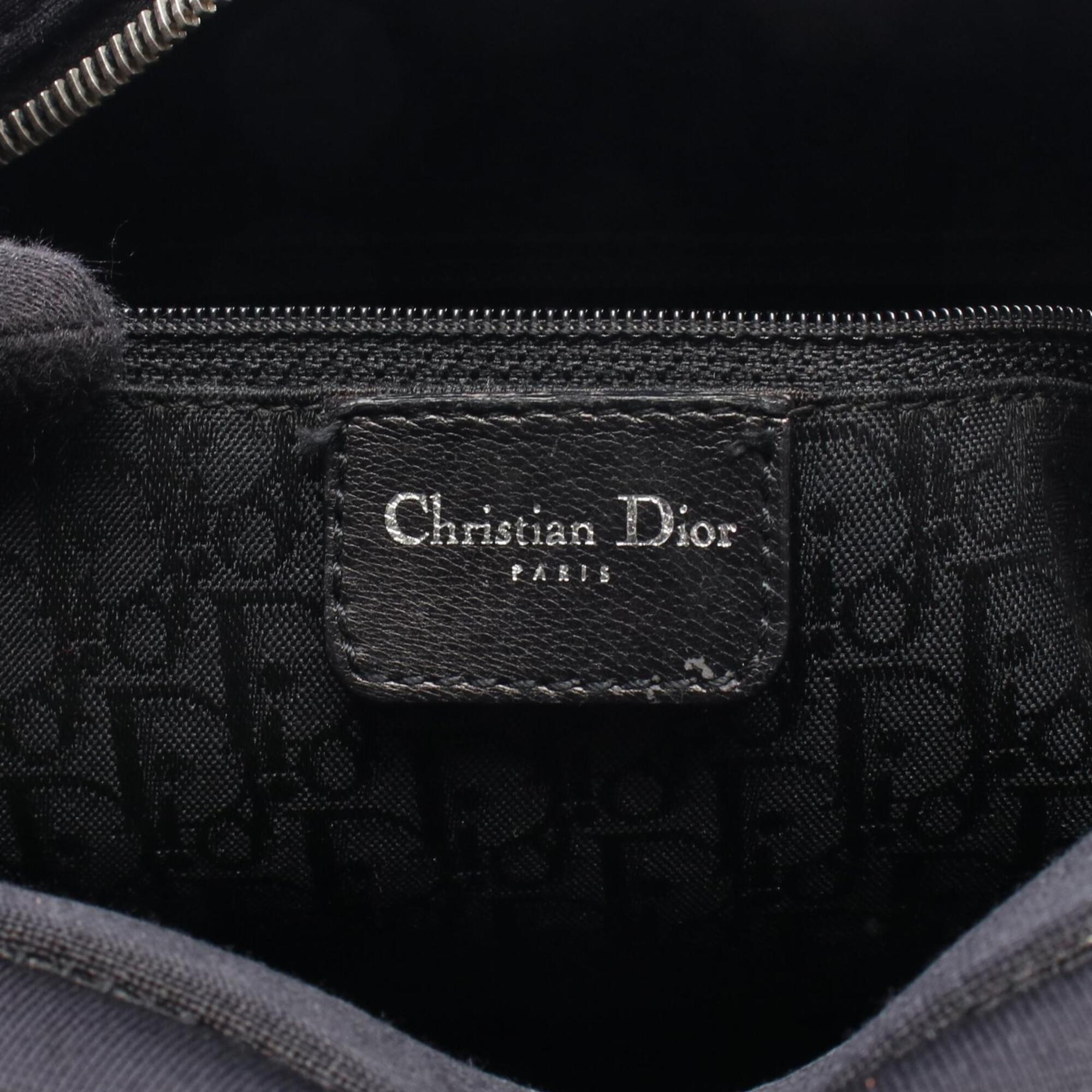 Christian Dior Black Canvas Leather Handbag (Pre-Owned)