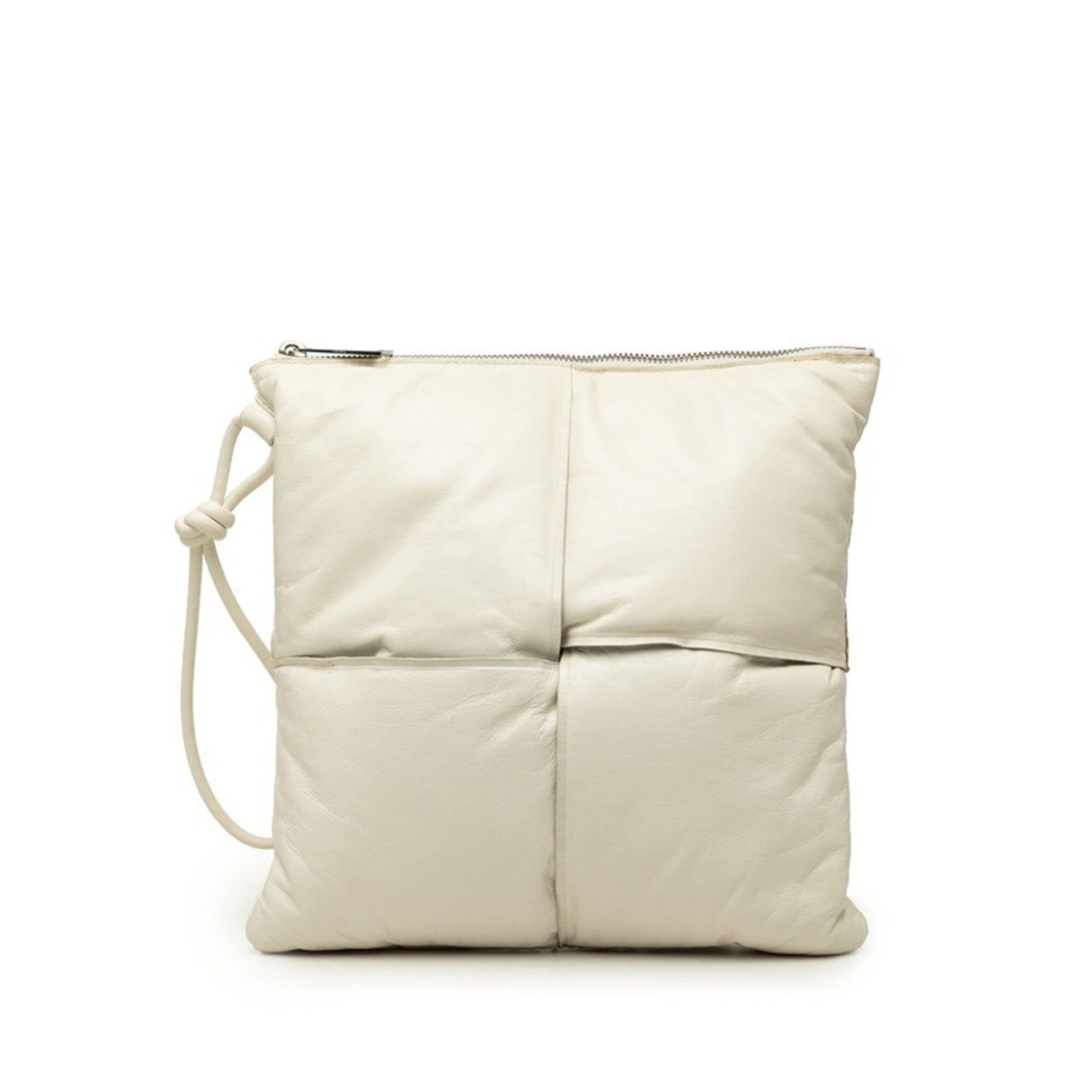 Bottega Veneta White Leather Clutch Bag (Pre-Owned)