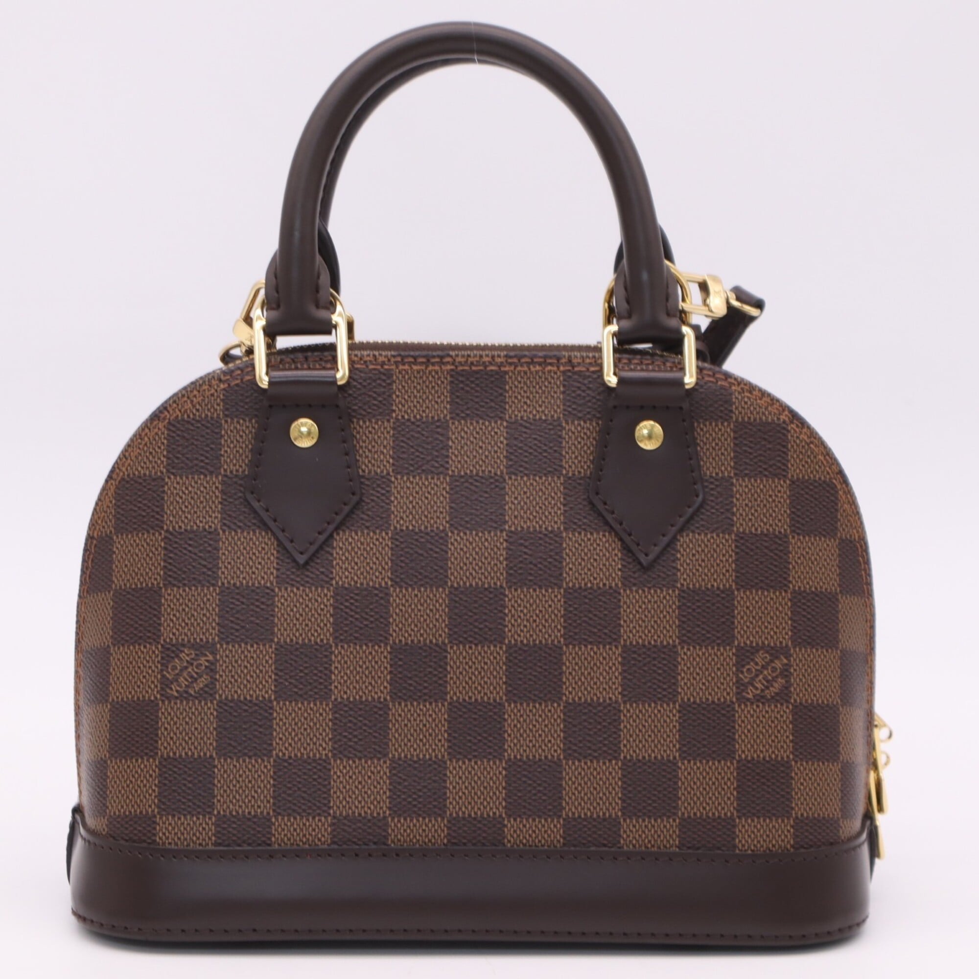 Louis Vuitton Damier Beige Brown Damier Canvas Coated Canvas Leather Handbag Pouch (Pre-Owned)