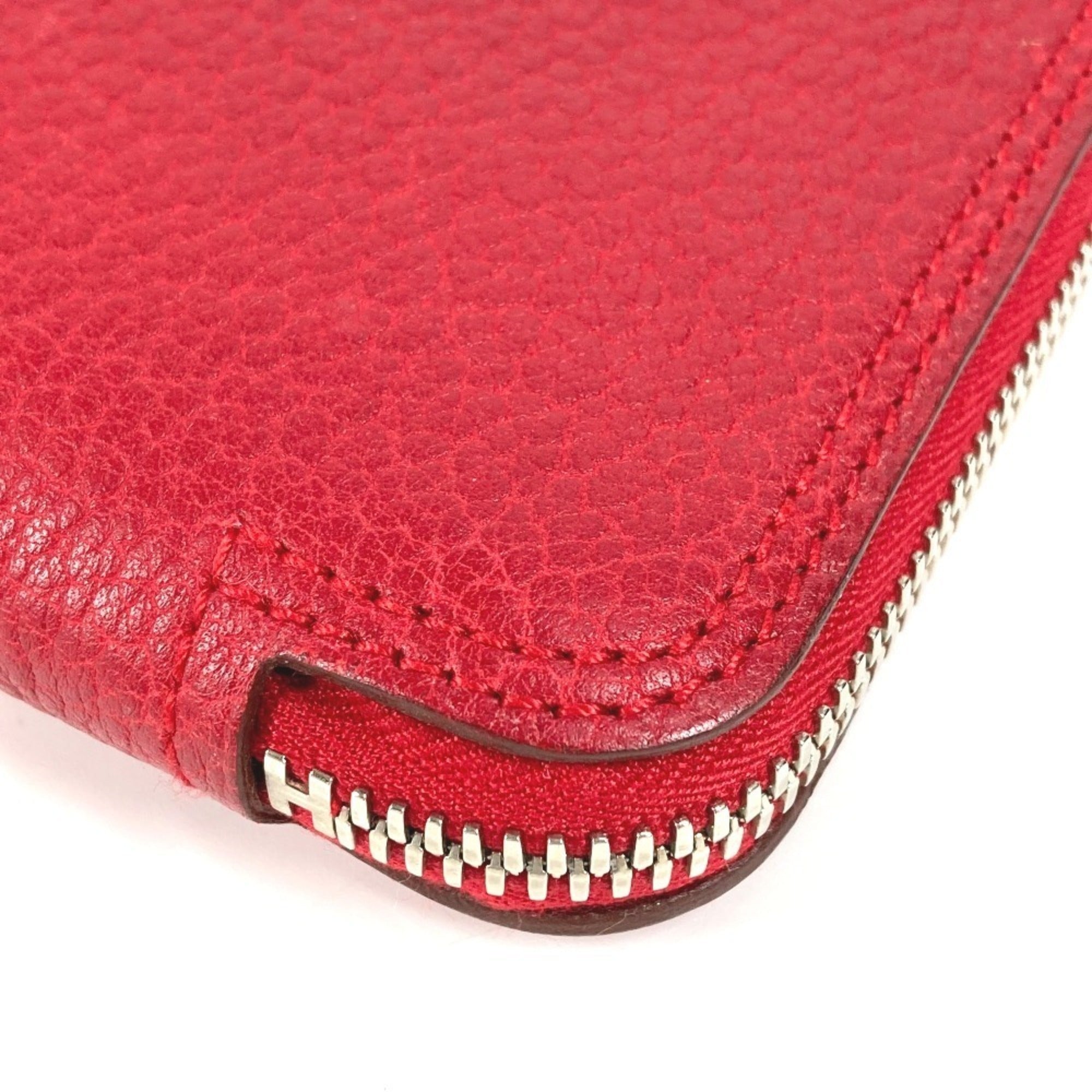 Hermes Red Color Leather Eco-Bag Handbag Shoulder Bag Tote Bag (Pre-Owned)