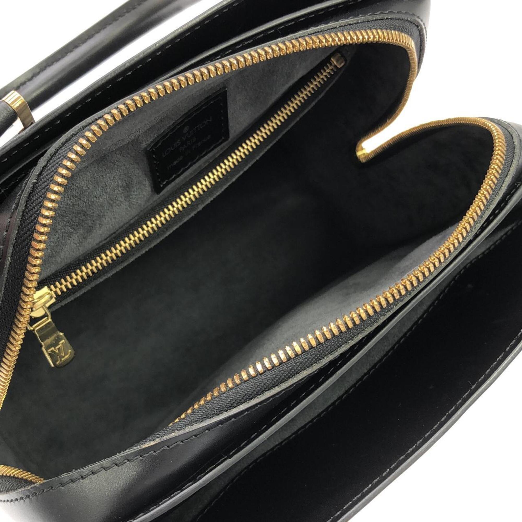 Louis Vuitton Black Leather Handbag (Pre-Owned)