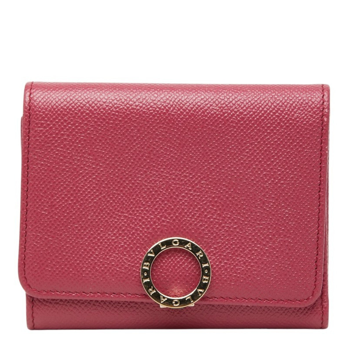 Bvlgari Pink Leather Wallet (Tri-Fold) (Pre-Owned)