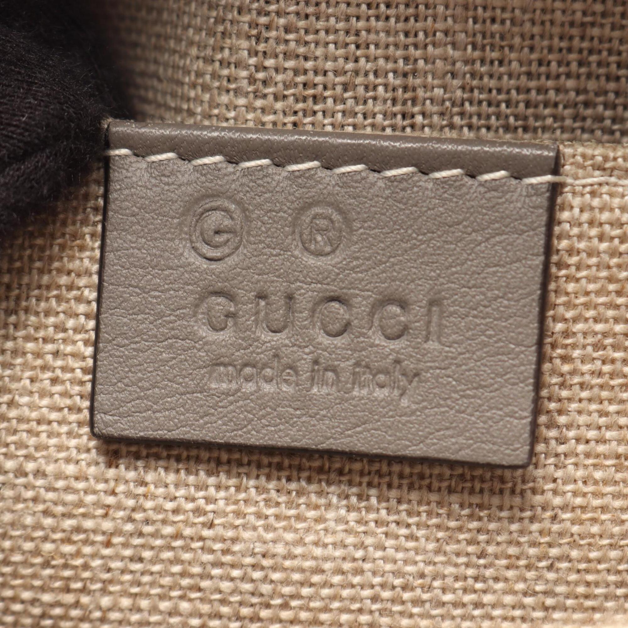 Gucci Gray Leather Handbag (Pre-Owned)