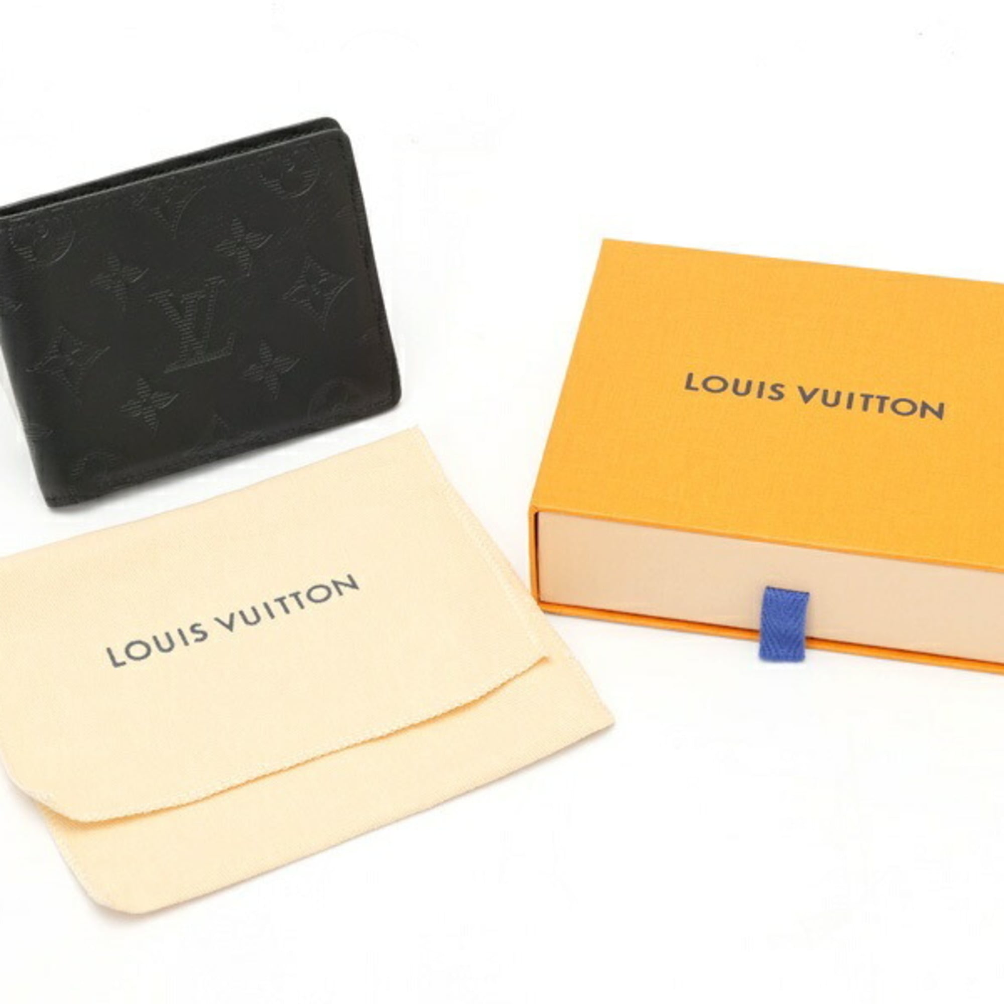 Louis Vuitton Black Monogram Monogram Shadow Leather Bill Wallet (Bi-Fold) (Pre-Owned)