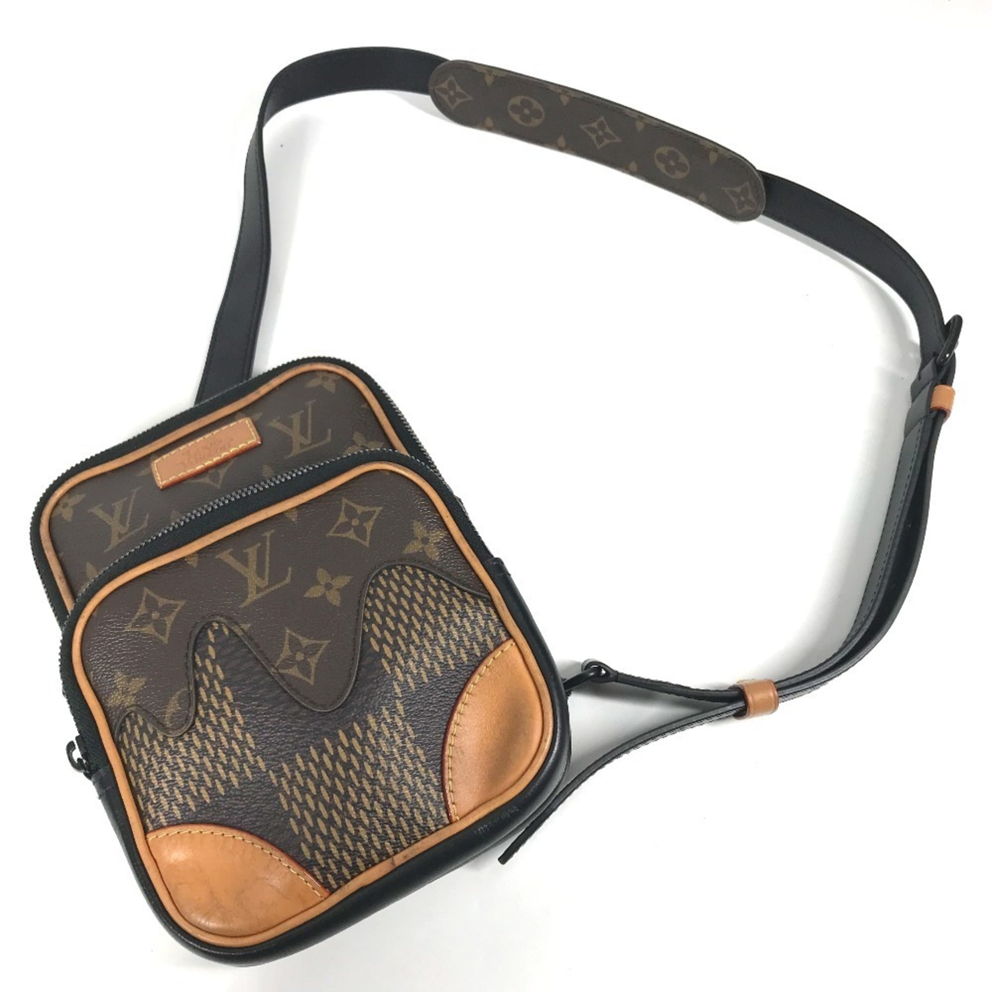 Louis Vuitton Brown Damier Canvas Galle Monogram Monogram Damier Canvas Shoulder Bag Sling Bag (Pre-Owned)