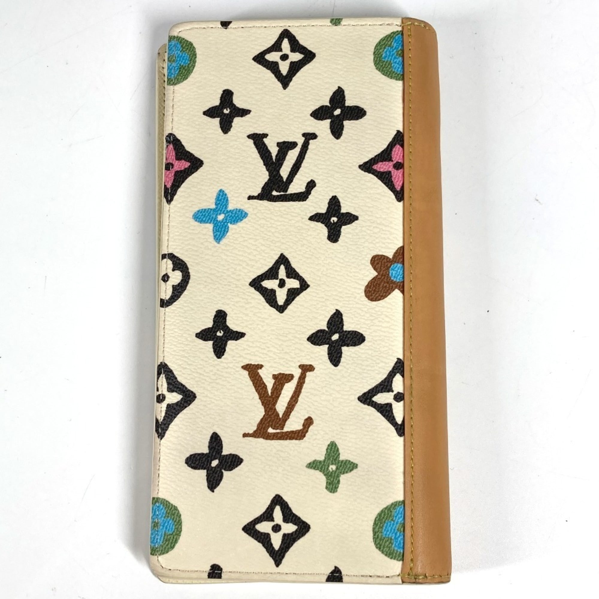 Louis Vuitton Monogram Multi-Color White Monogram Long Wallet (Bi-Fold) (Pre-Owned)