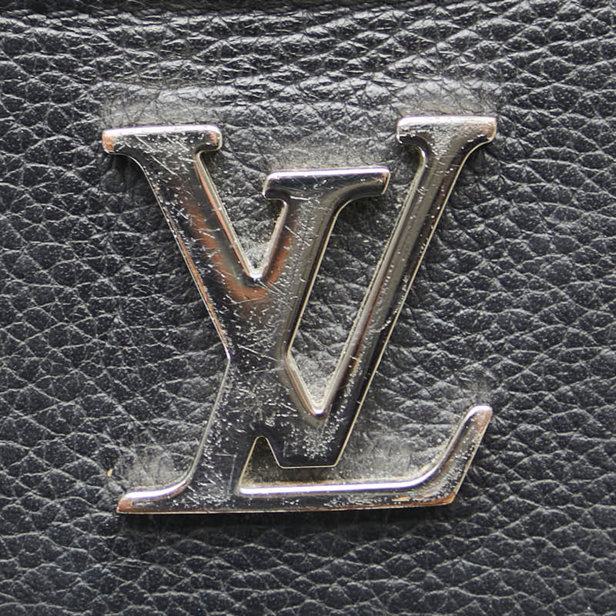 Louis Vuitton Black Noir Leather Coin Purse/Coin Case (Pre-Owned)