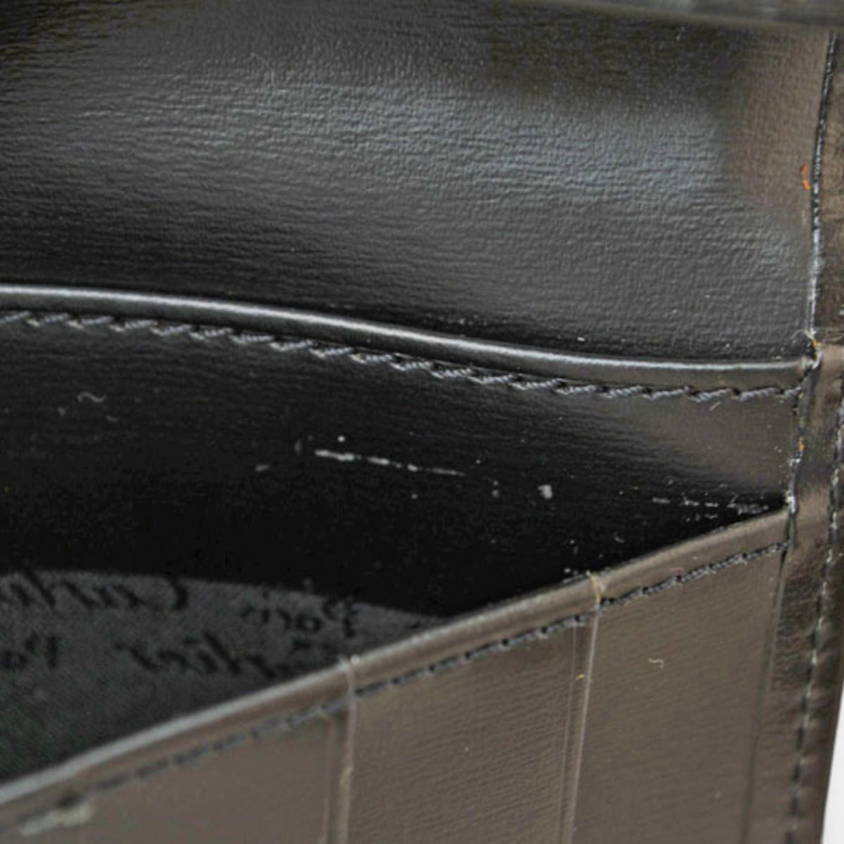 Cartier Pasha Black Leather Long Wallet (Bi-Fold) (Pre-Owned)