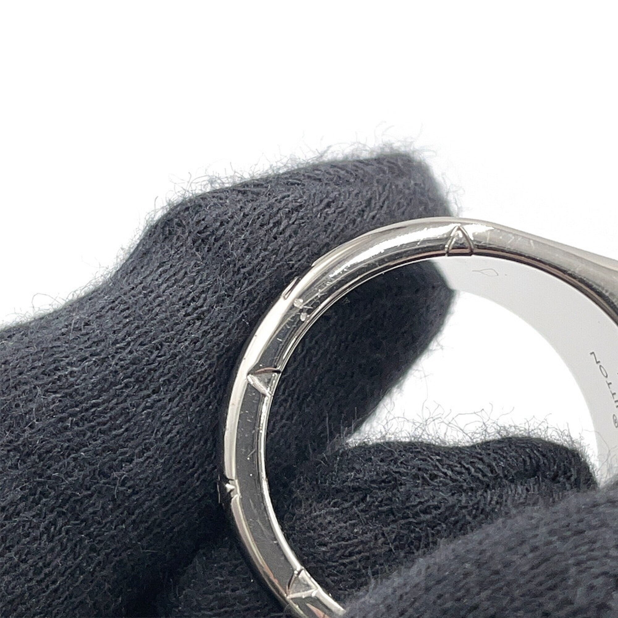 Louis Vuitton Silver Metal Band Ring (Pre-Owned)