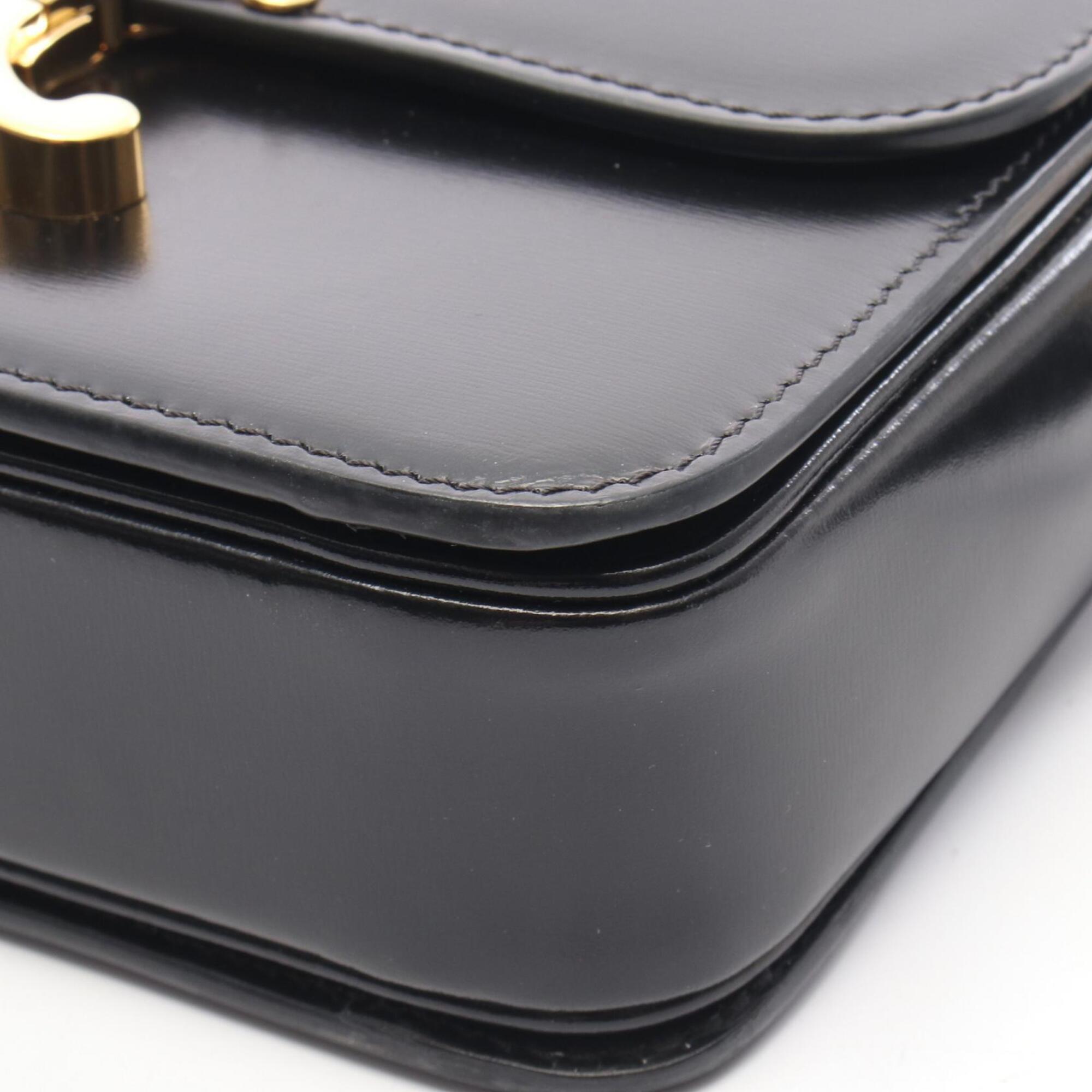 Celine Black Leather Handbag Shoulder Bag (Pre-Owned)