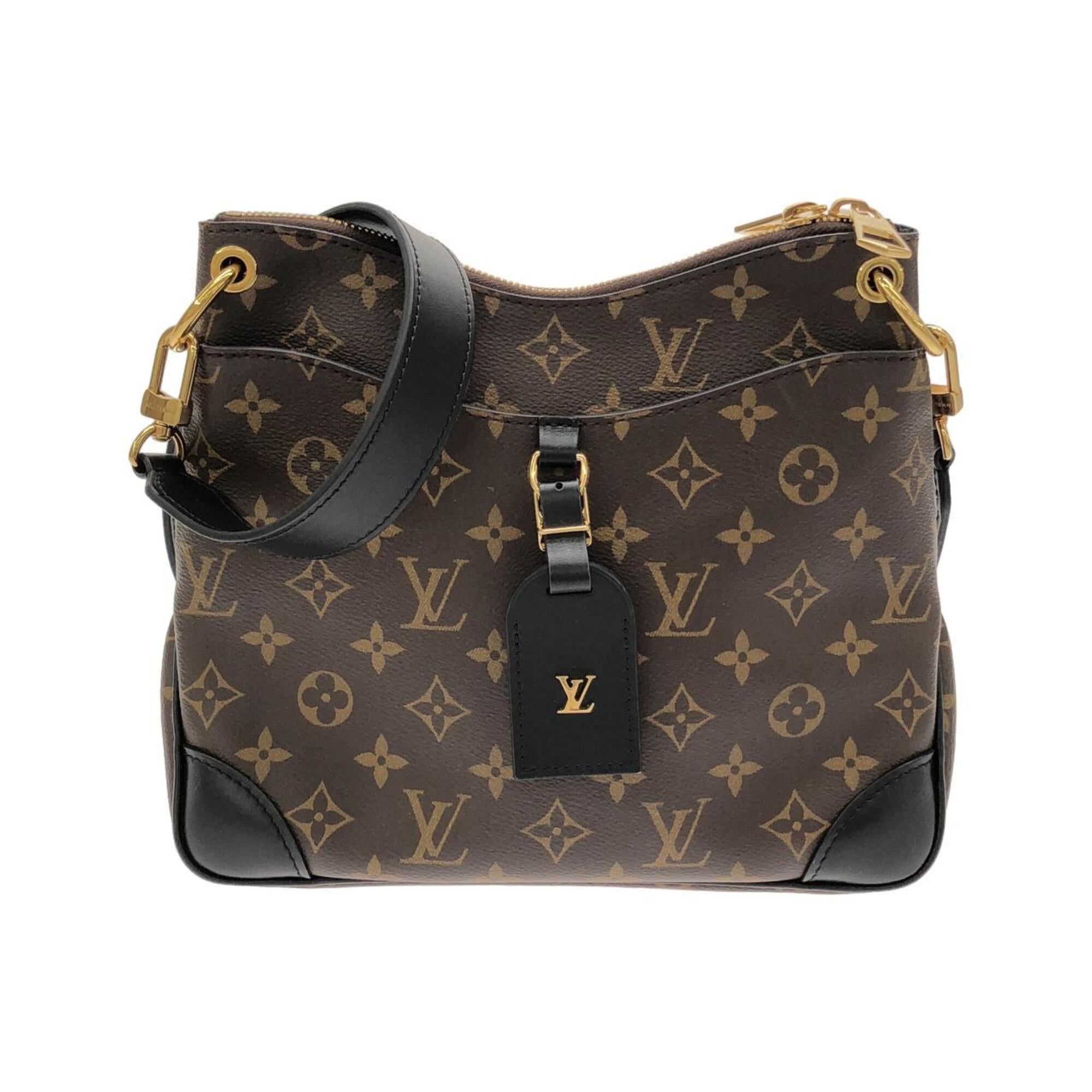 Louis Vuitton Black Marron Coated Canvas Shoulder Bag (Pre-Owned)