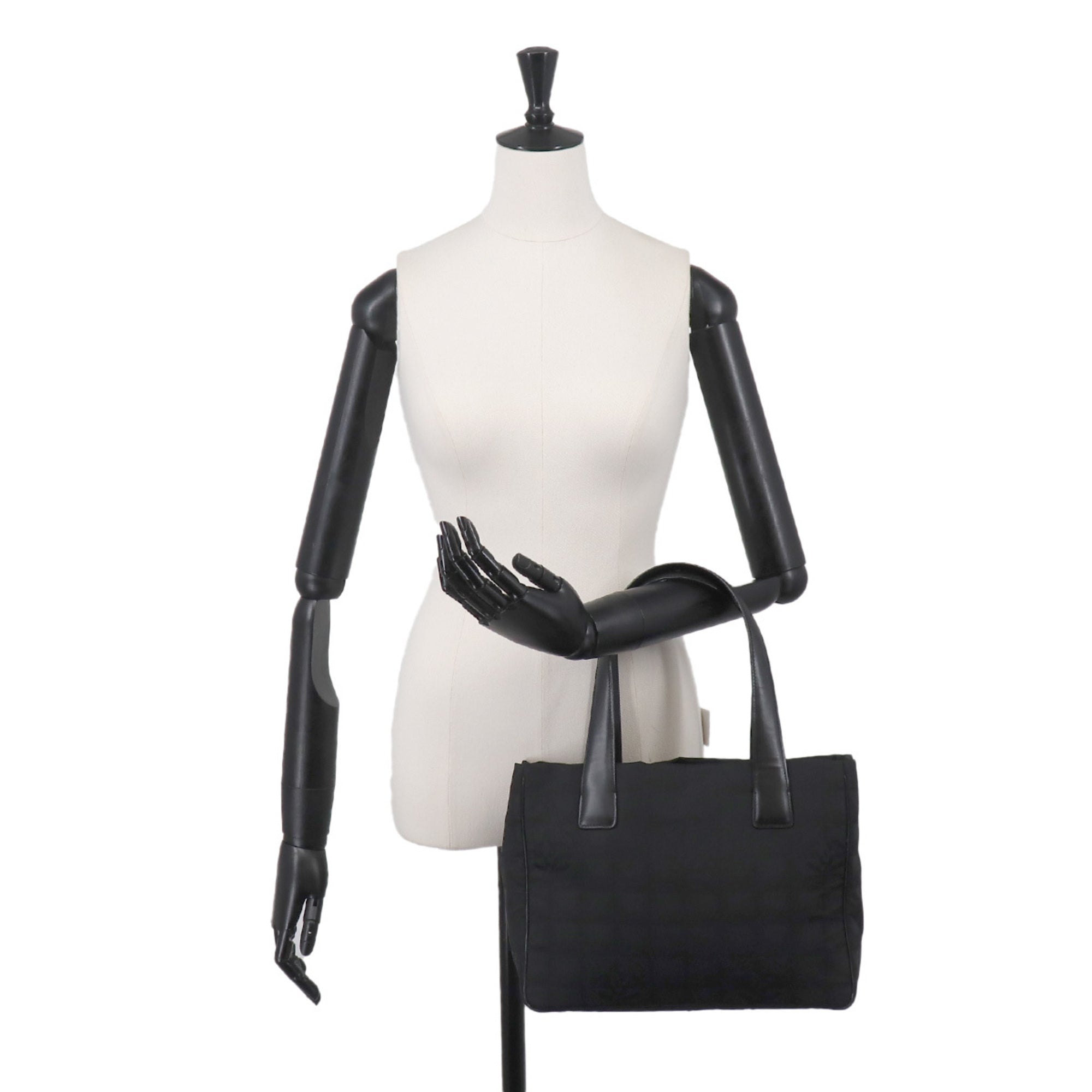 Chanel New Travel Line Black New Travel Line Handbag Tote Bag Weekend Bag (Pre-Owned)