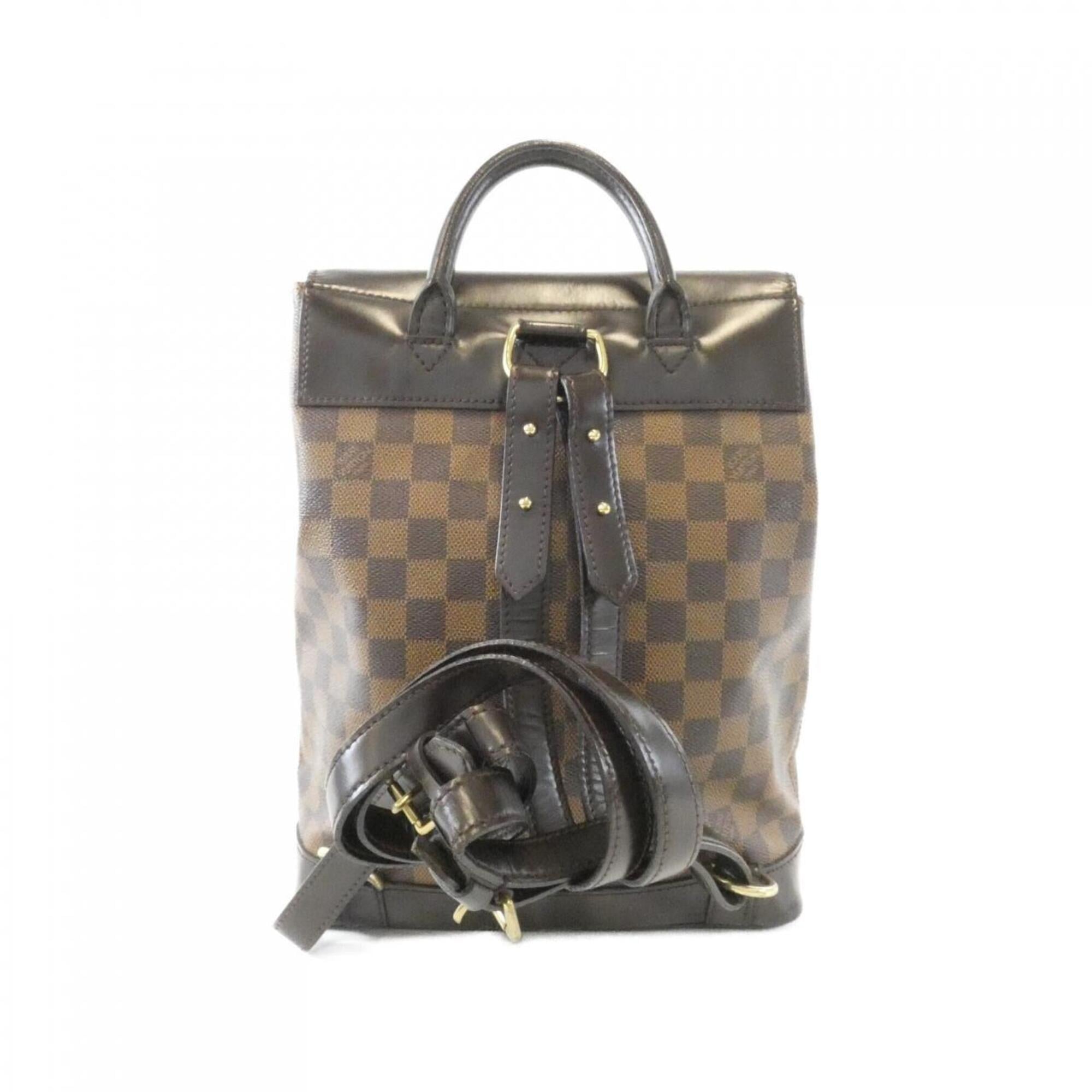 Louis Vuitton Brown Coated Canvas Backpack (Pre-Owned)