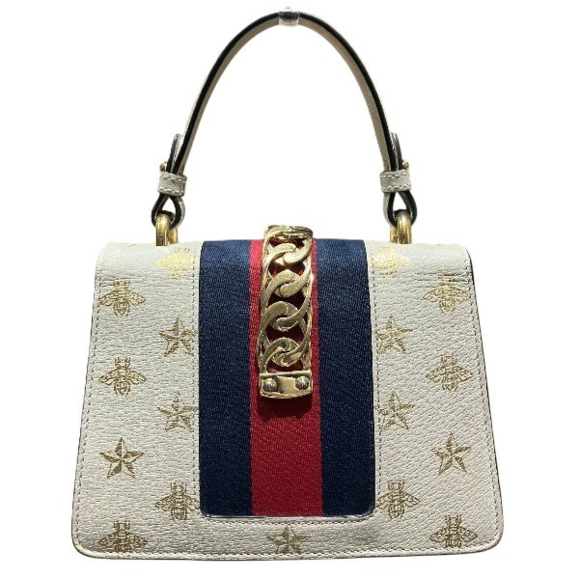 Gucci Ivory Leather Handbag Shoulder Bag (Pre-Owned)