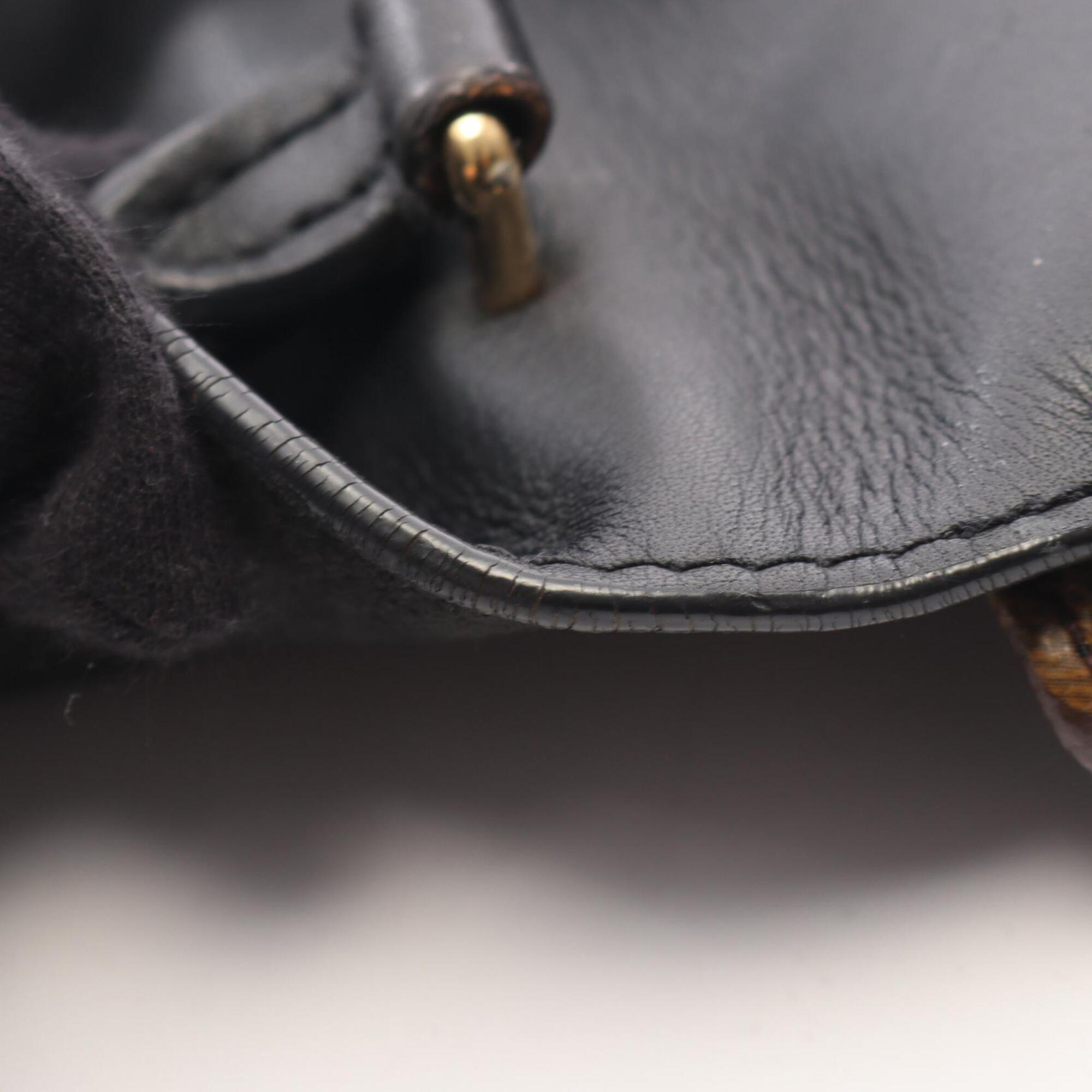 Louis Vuitton Black Brown Monogram Handbag (Pre-Owned)