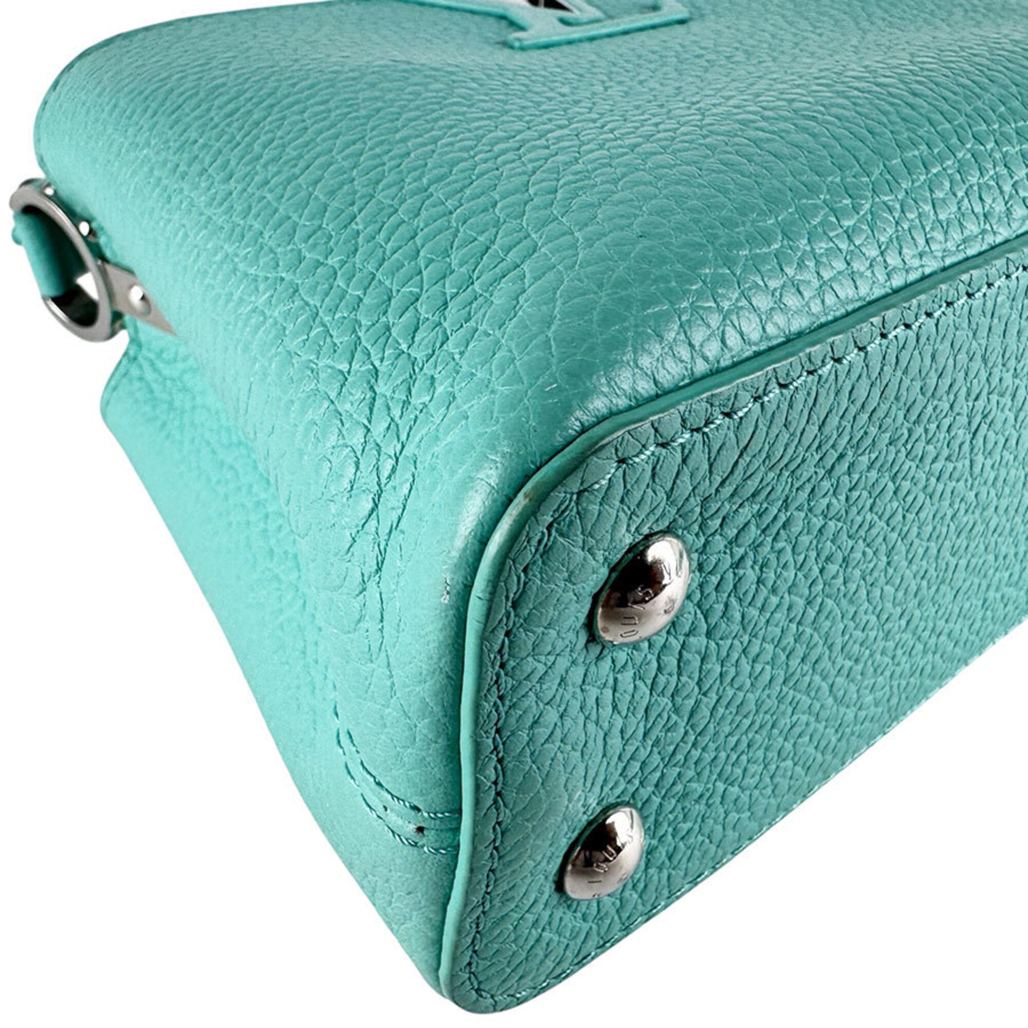 Louis Vuitton Green Leather Handbag Shoulder Bag (Pre-Owned)