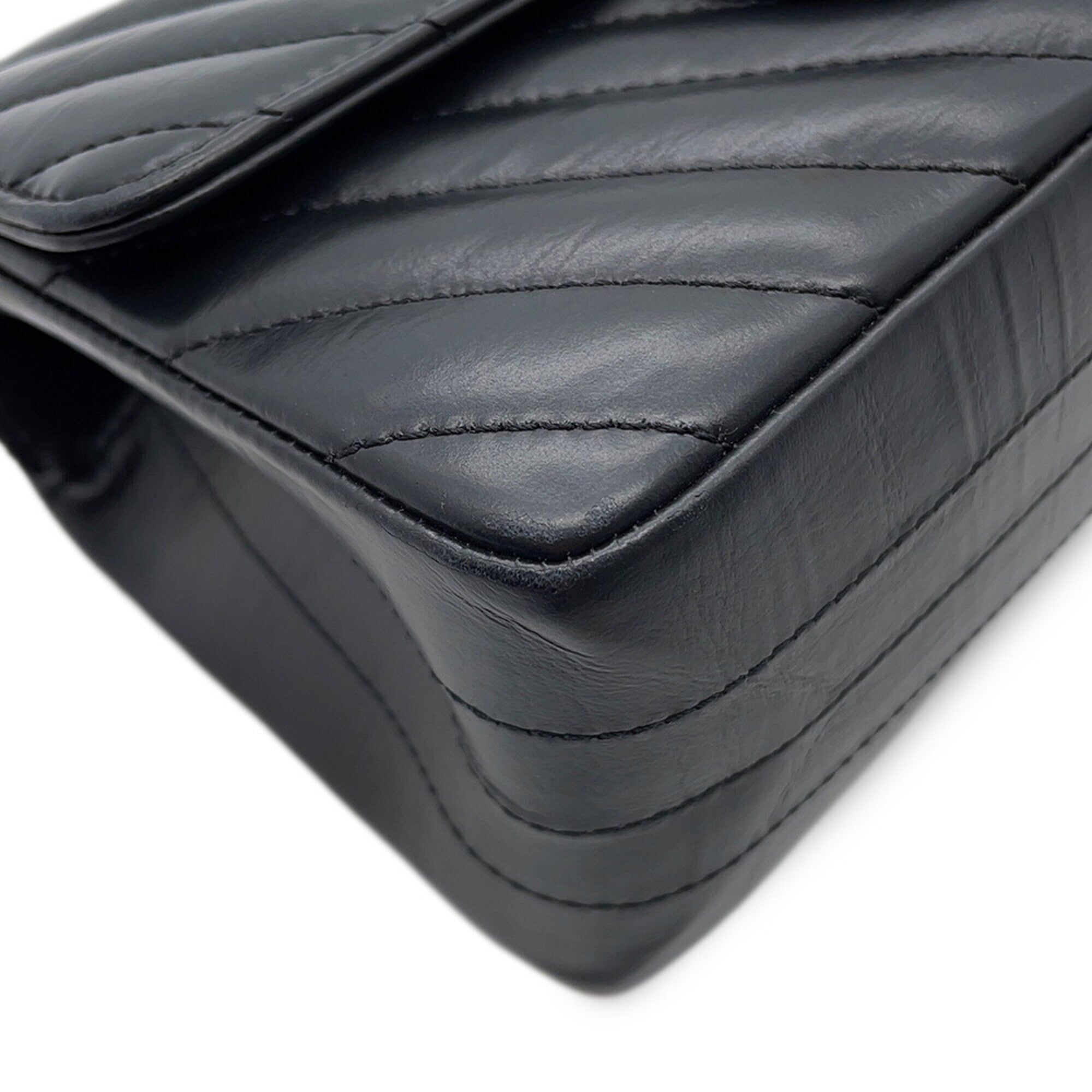 Chanel 2.55 Black Handbag Shoulder Bag (Pre-Owned)