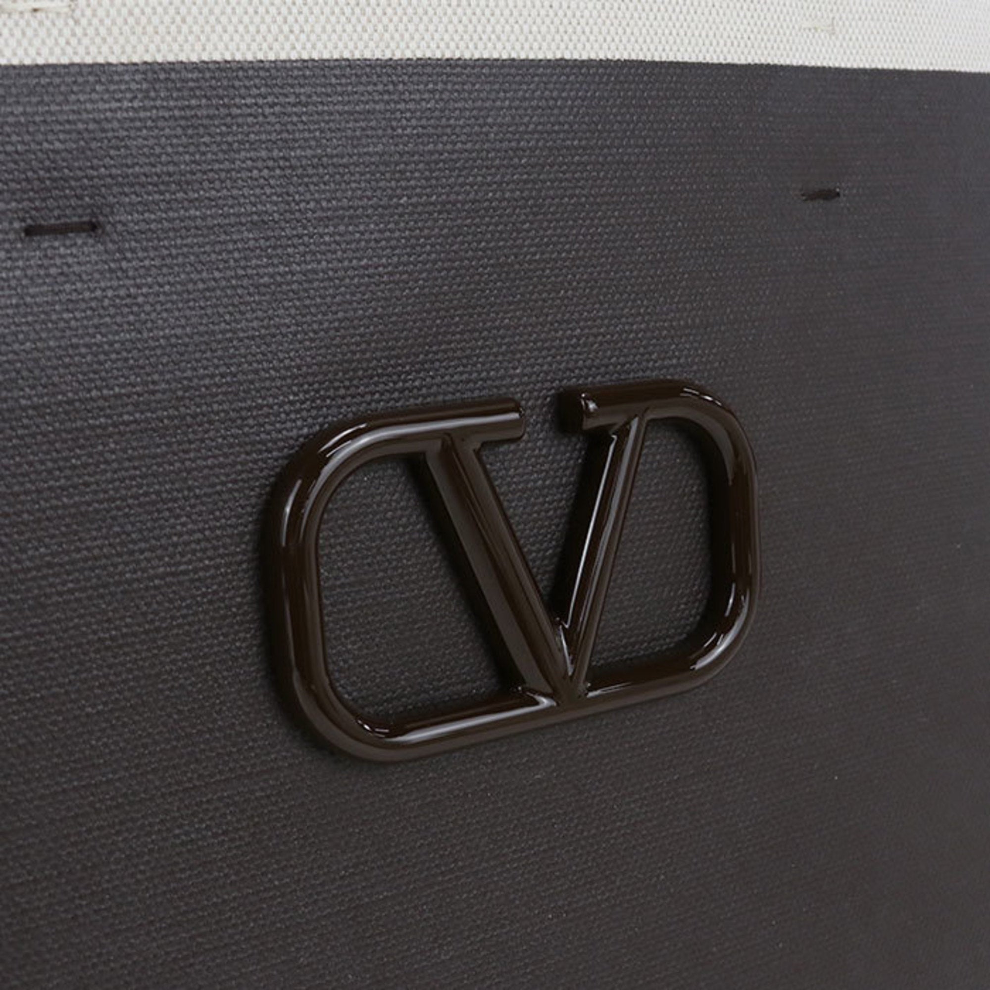 Valentino Garavani Brown Canvas Tote Bag (Pre-Owned)