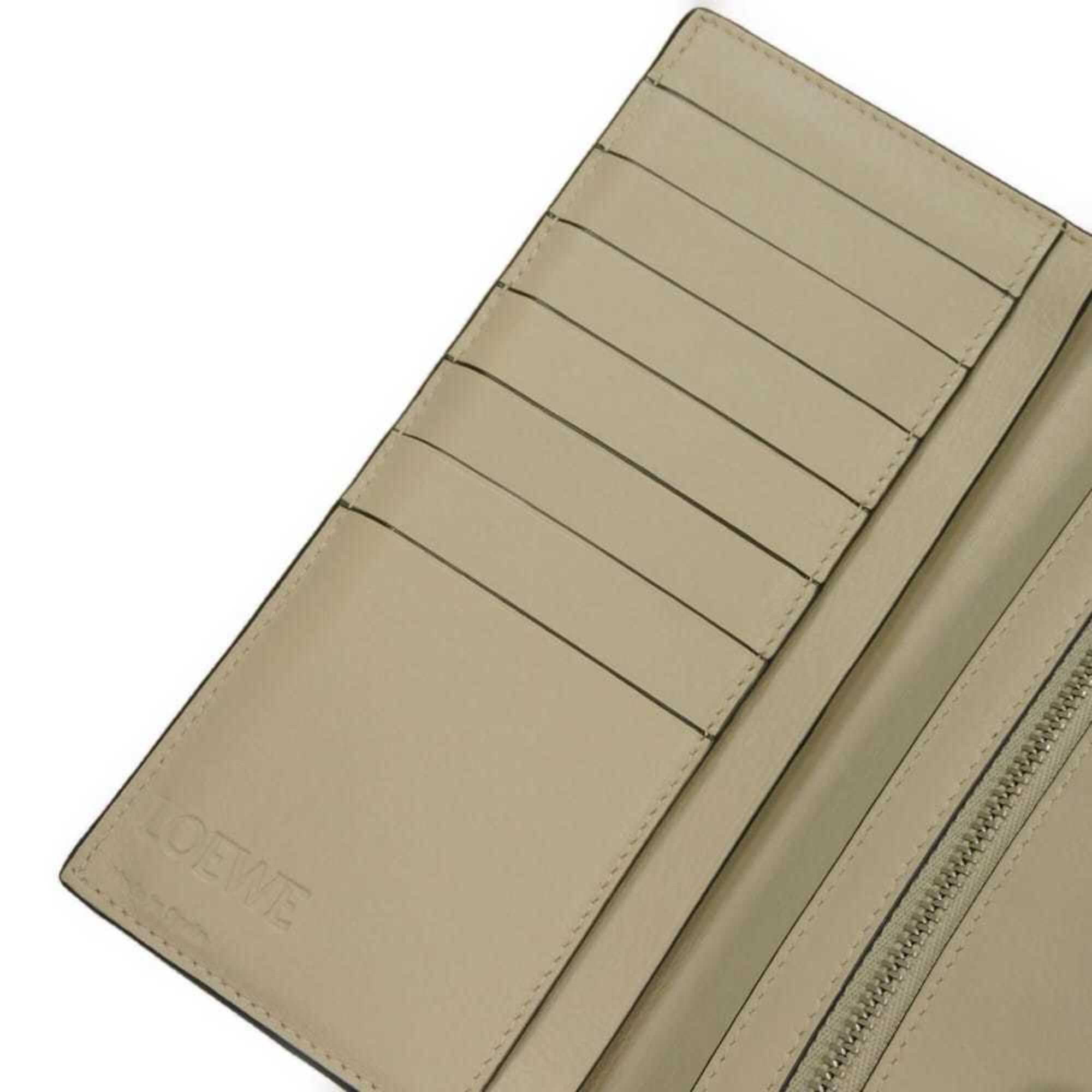 Loewe Green Leather Long Wallet (Bi-Fold) (Pre-Owned)