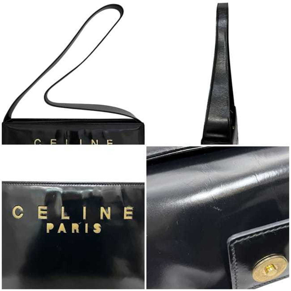 Celine Black Leather Shoulder Bag (Pre-Owned)