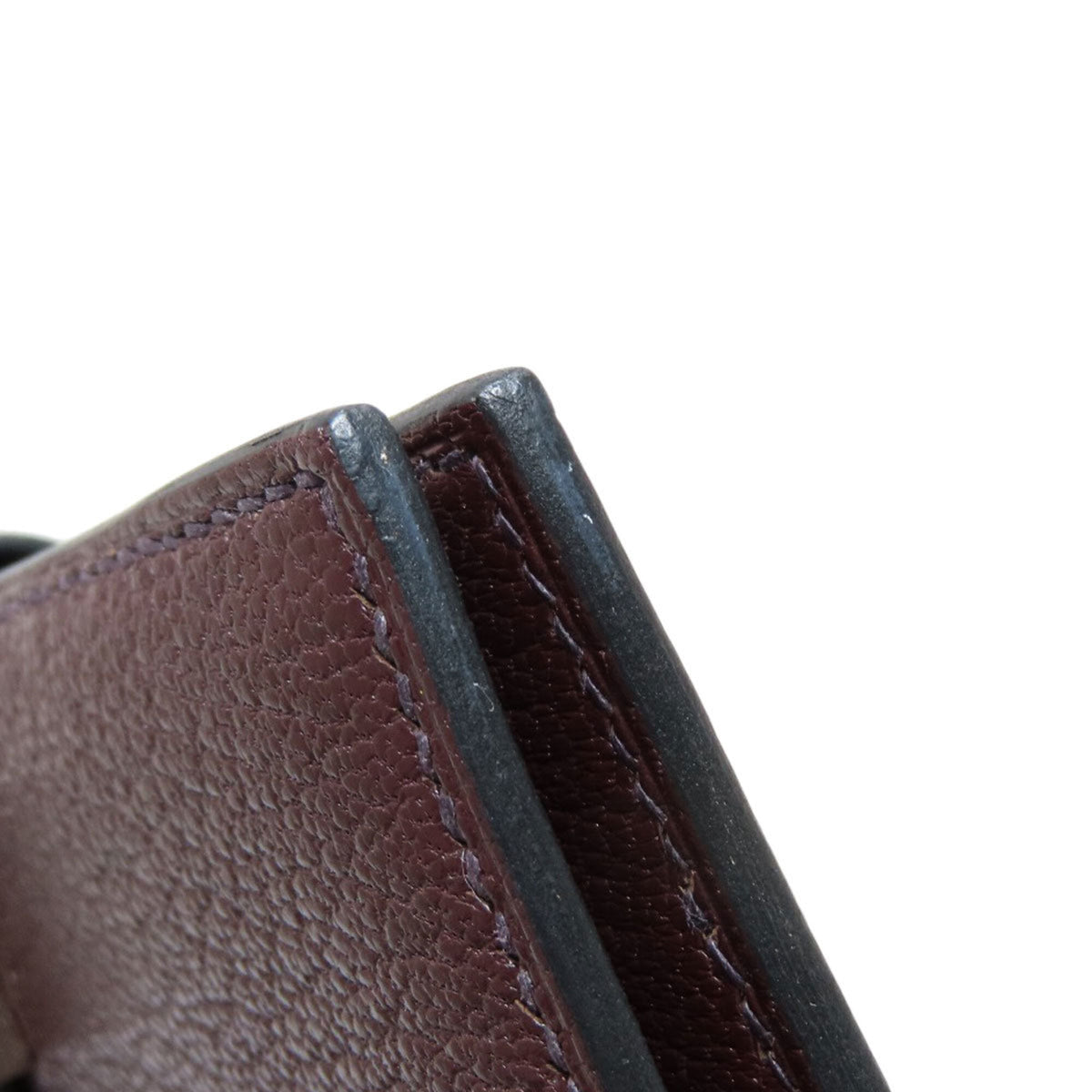 Hermes Bordeaux Chevre Leather Wallet (Bi-Fold) (Pre-Owned)
