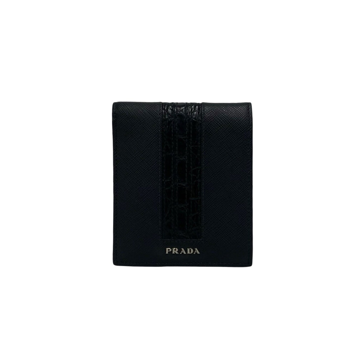 Prada Black Leather Wallet (Bi-Fold) (Pre-Owned)