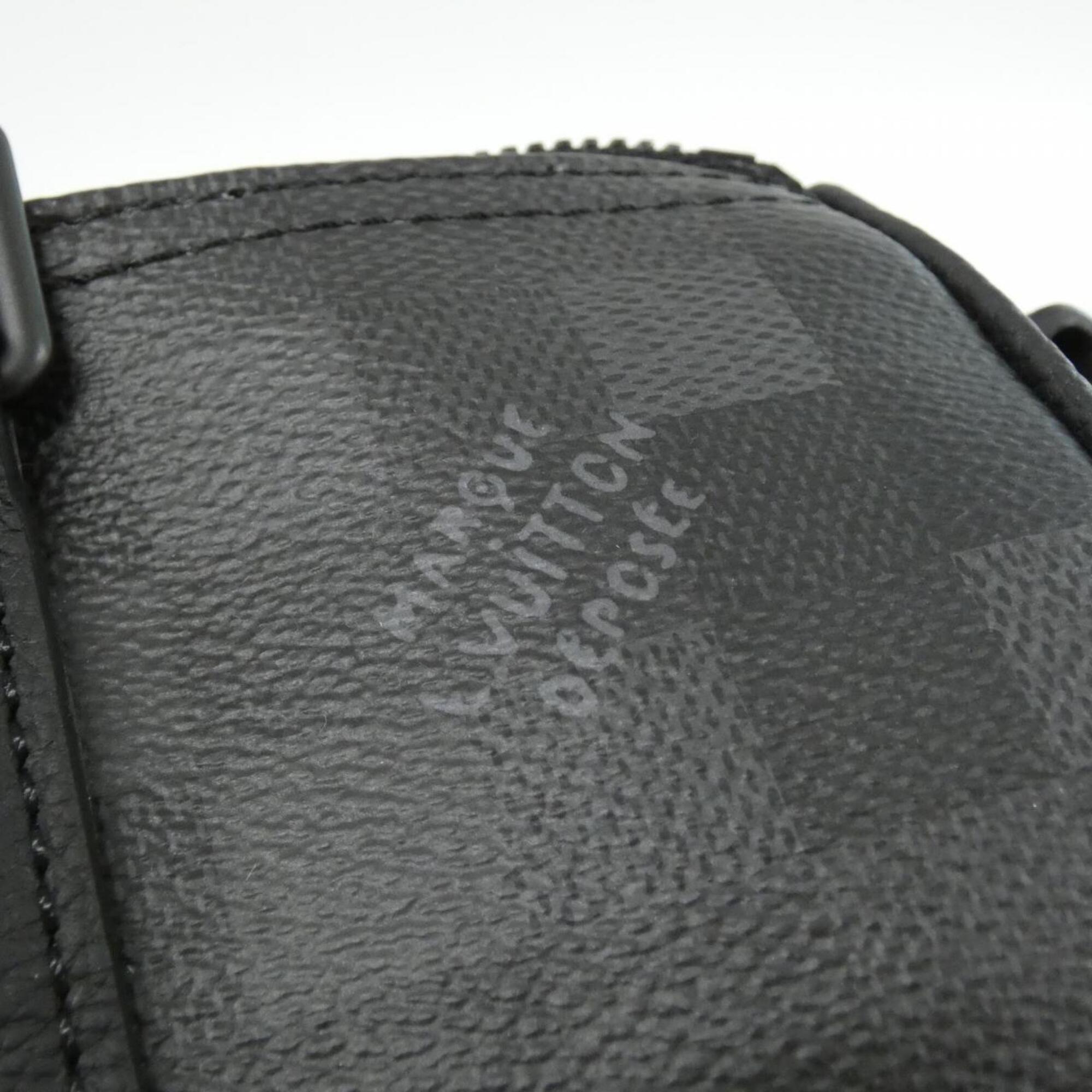 Louis Vuitton Black Coated Canvas Boston Bag (Pre-Owned)