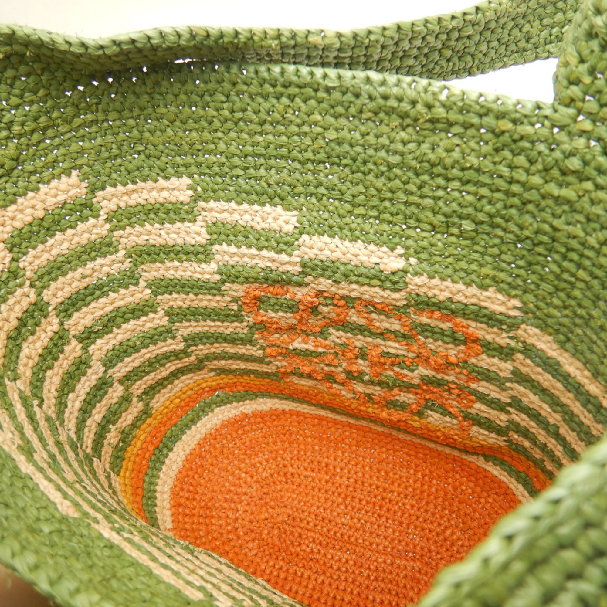 Loewe Beige Khaki Raffia Leather Tote Bag (Pre-Owned)