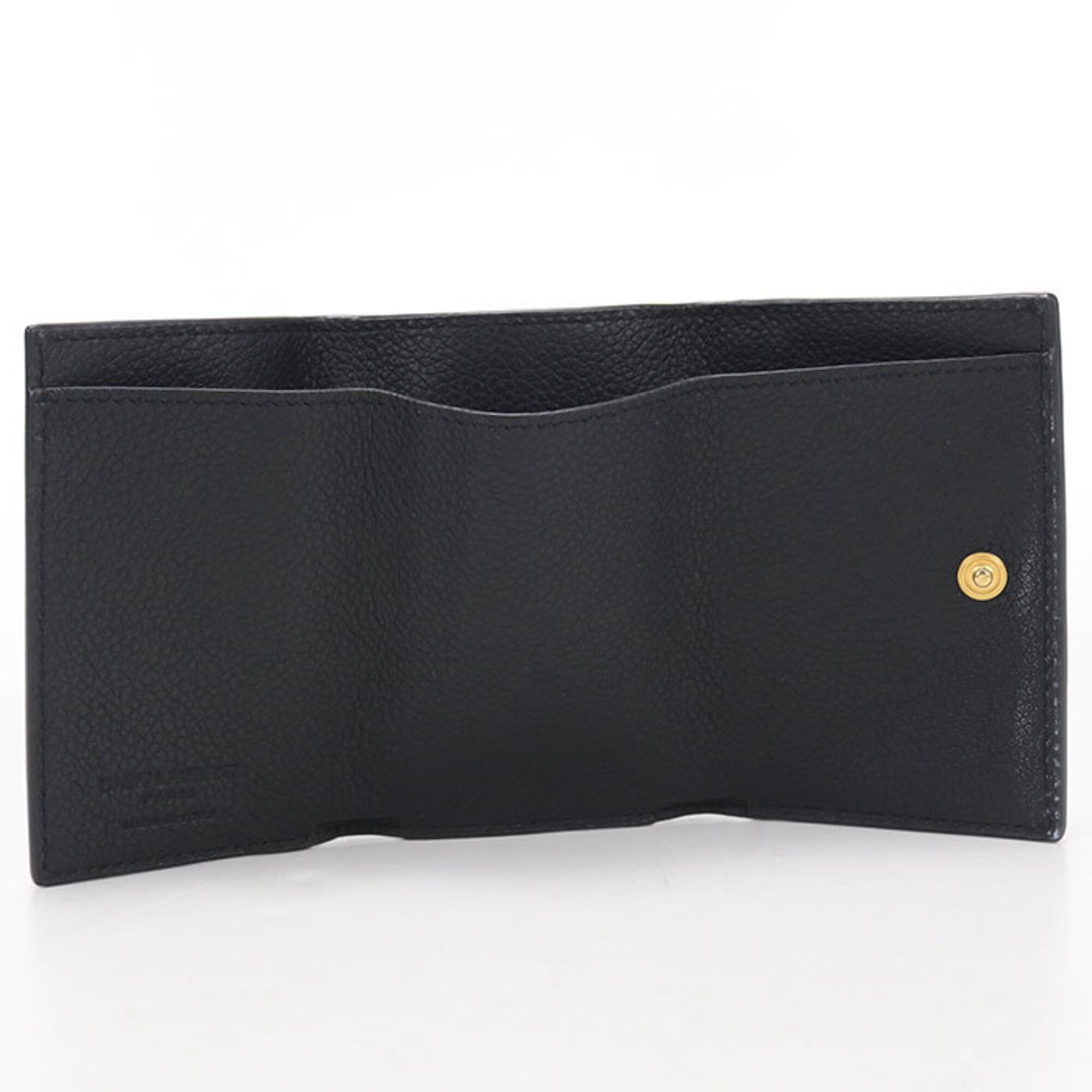 Saint Laurent Black Leather Wallet (Tri-Fold) (Pre-Owned)