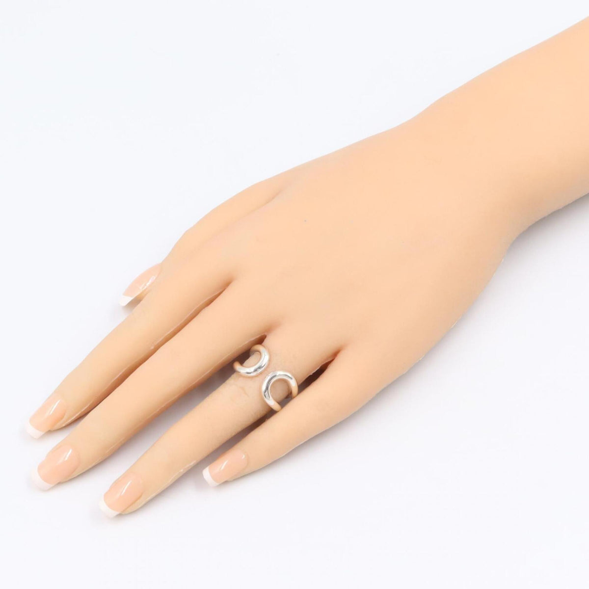 Hermes Silver Silver 925 Band Ring (Pre-Owned)