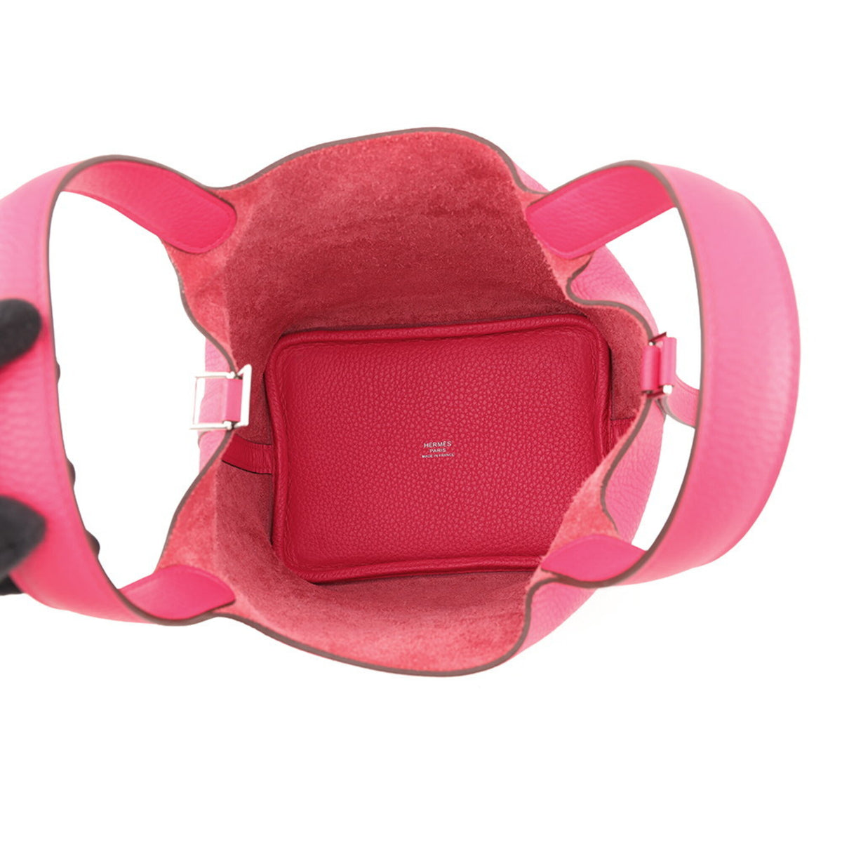 Hermes Picotin Pink Taurillon Clemence Leather Handbag (Pre-Owned)