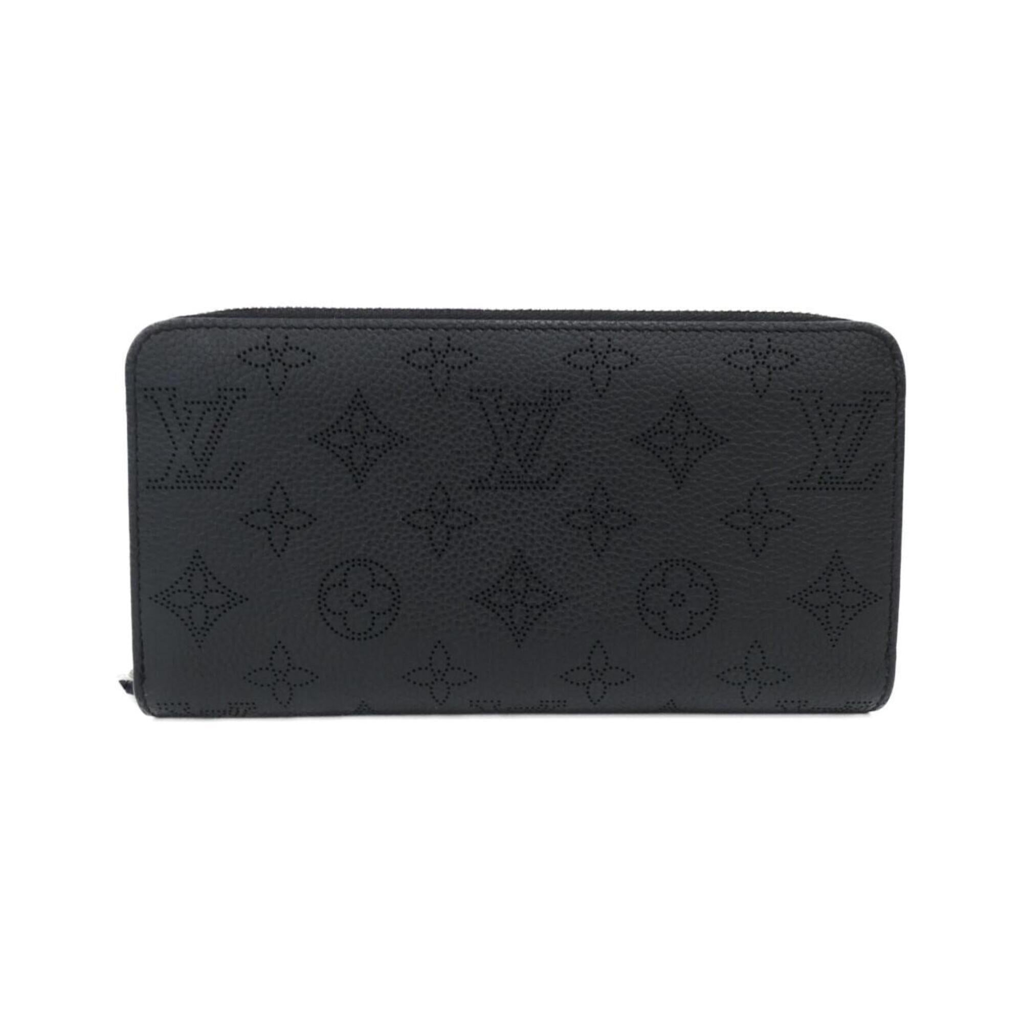 Louis Vuitton Black Leather Long Wallet (Bi-Fold) (Pre-Owned)