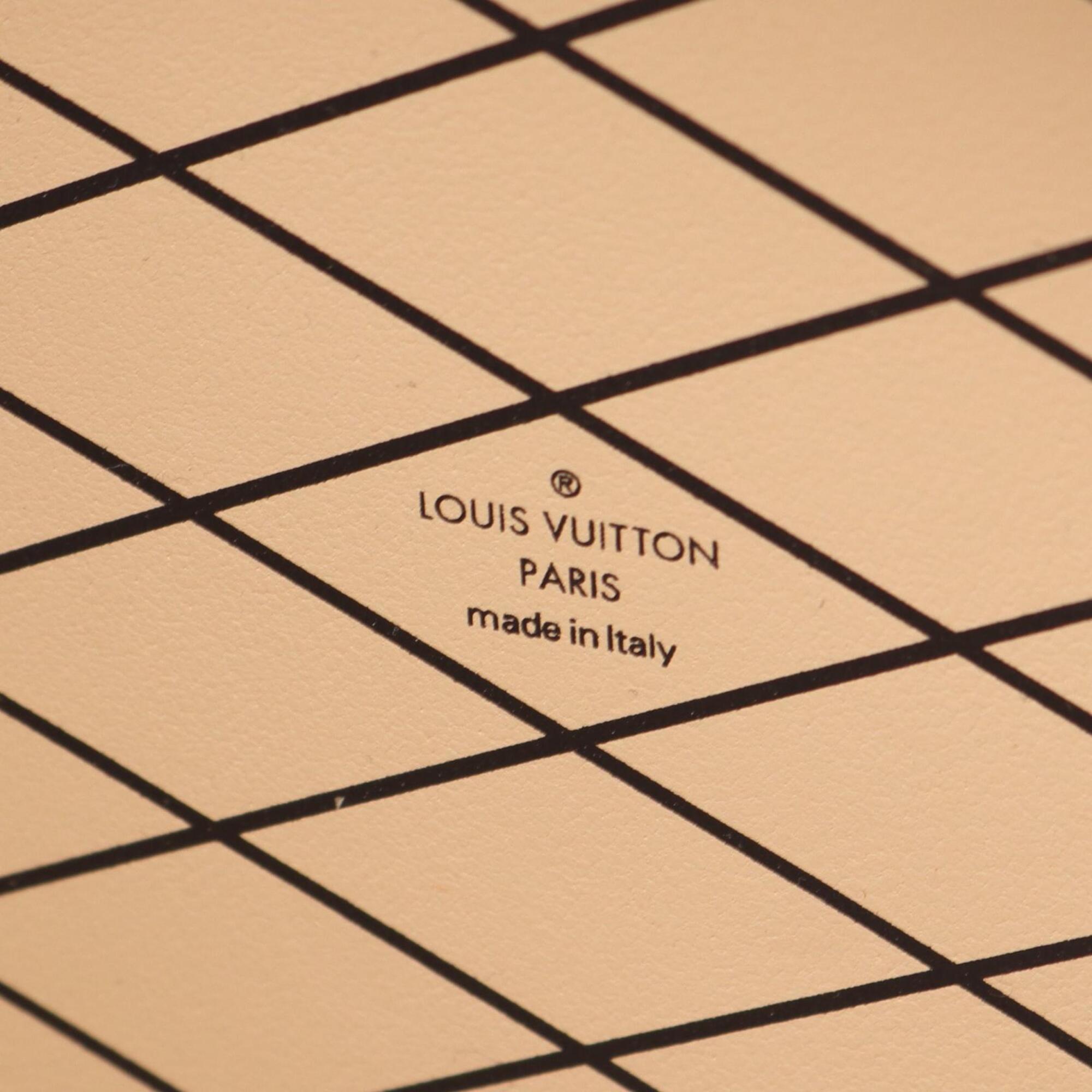 Louis Vuitton Brown Coated Canvas Leather Handbag Pouch (Pre-Owned)