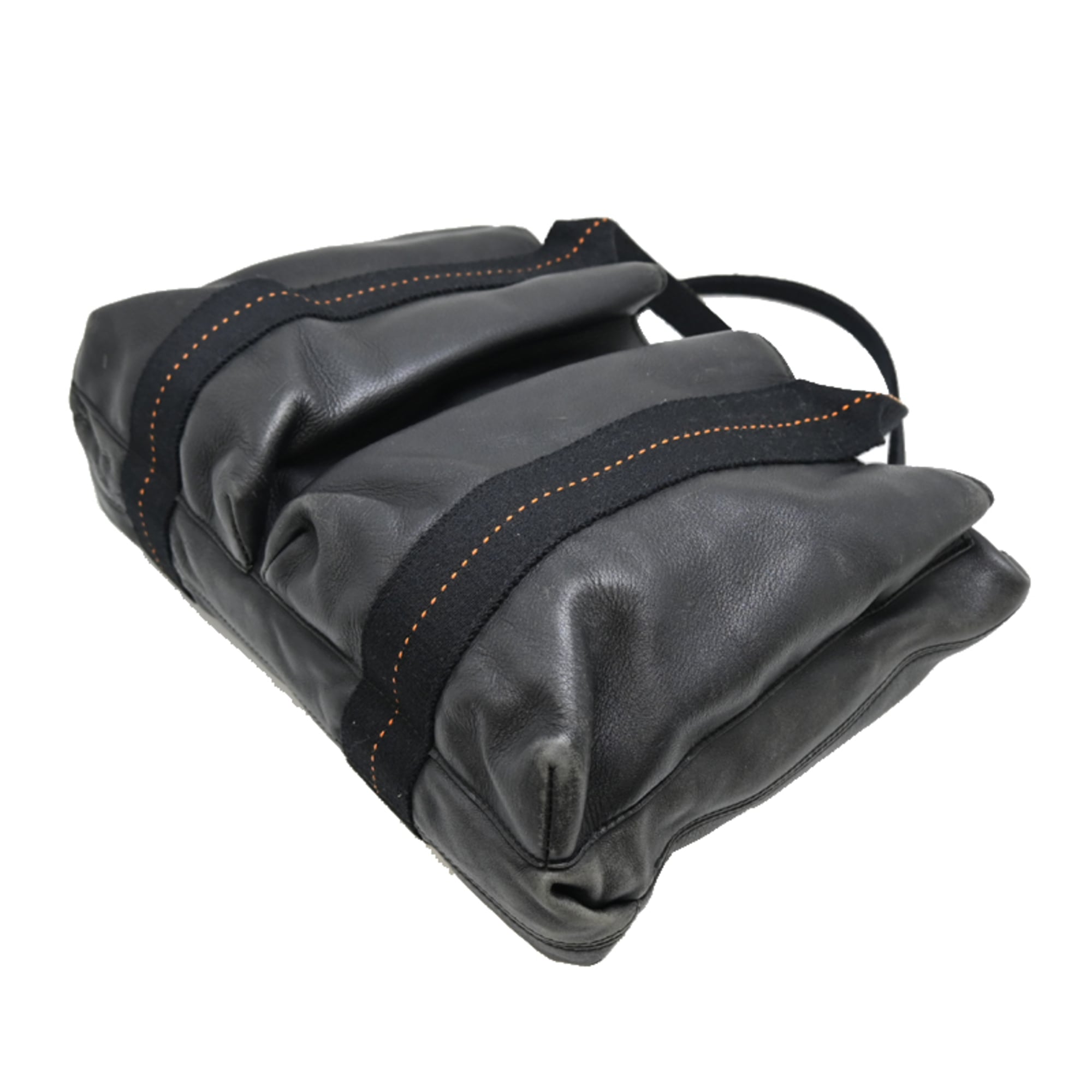 Hermes Black Veau Derma Handbag (Pre-Owned)