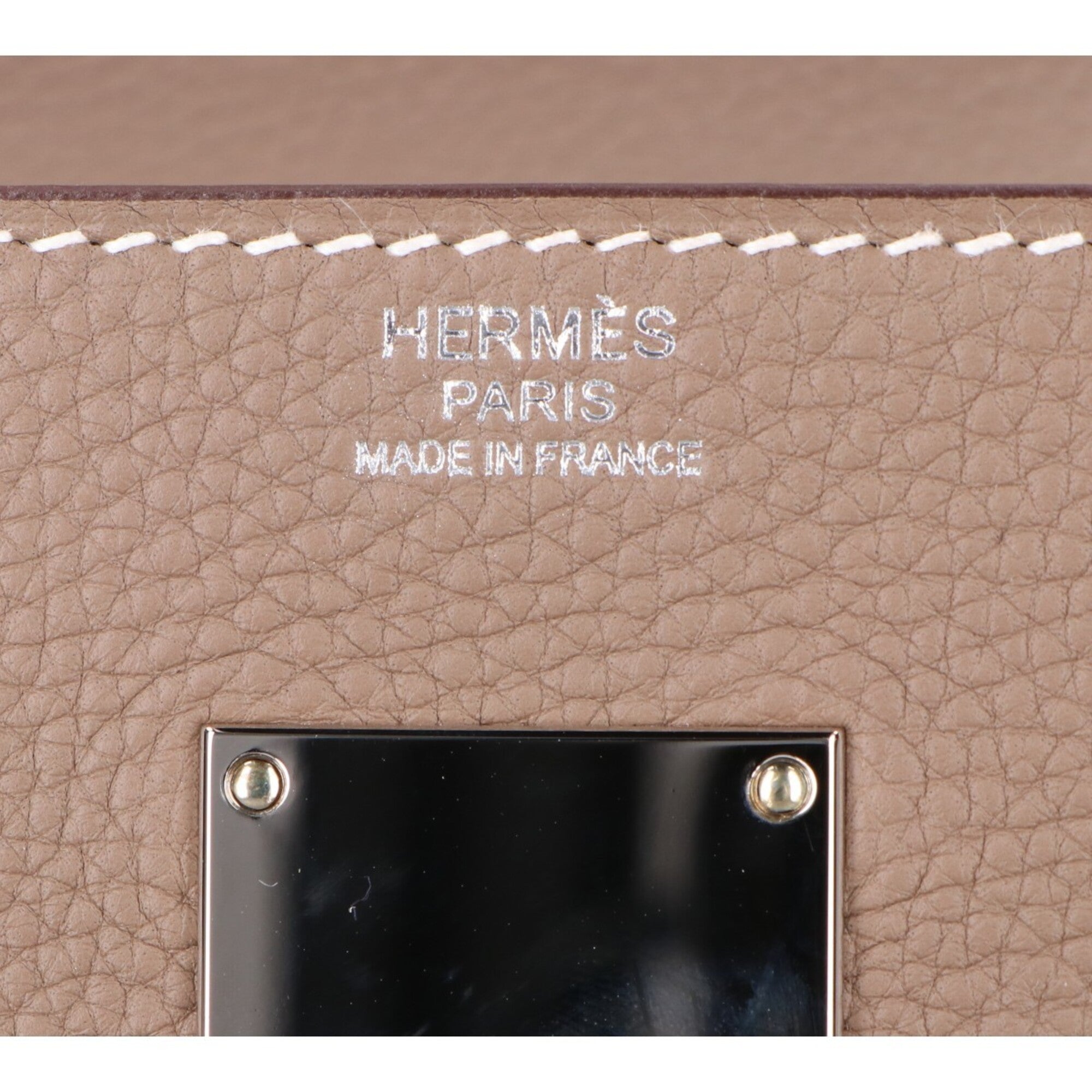 Hermes Etoupe Gray Togo Leather Shoulder Bag (Pre-Owned)