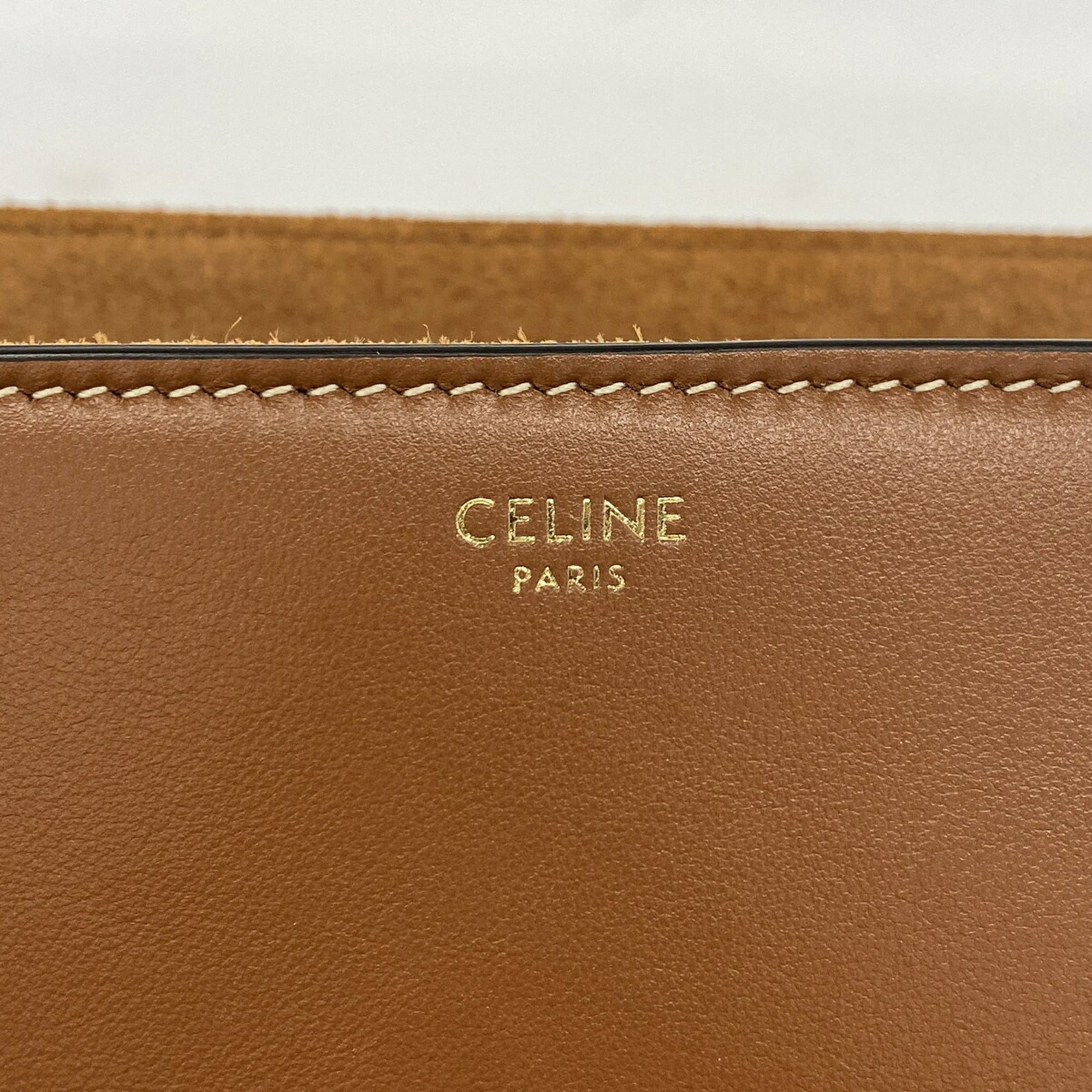 Celine Brown Leather Shoulder Bag (Pre-Owned)